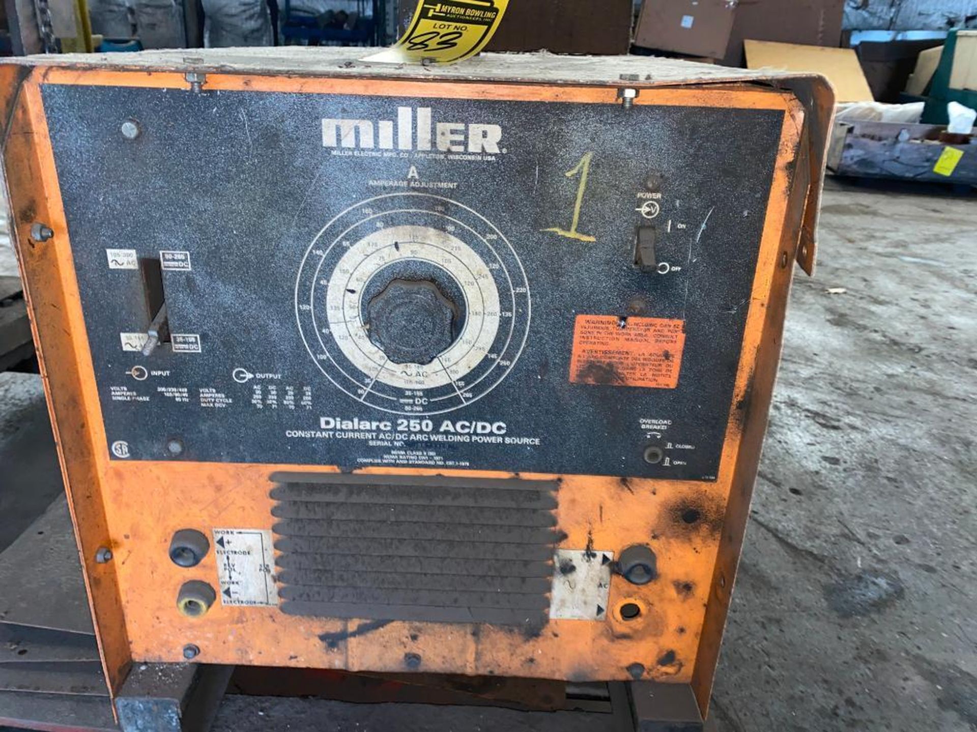 Miller Dialarc 250 AC/DC Welder - Image 3 of 3