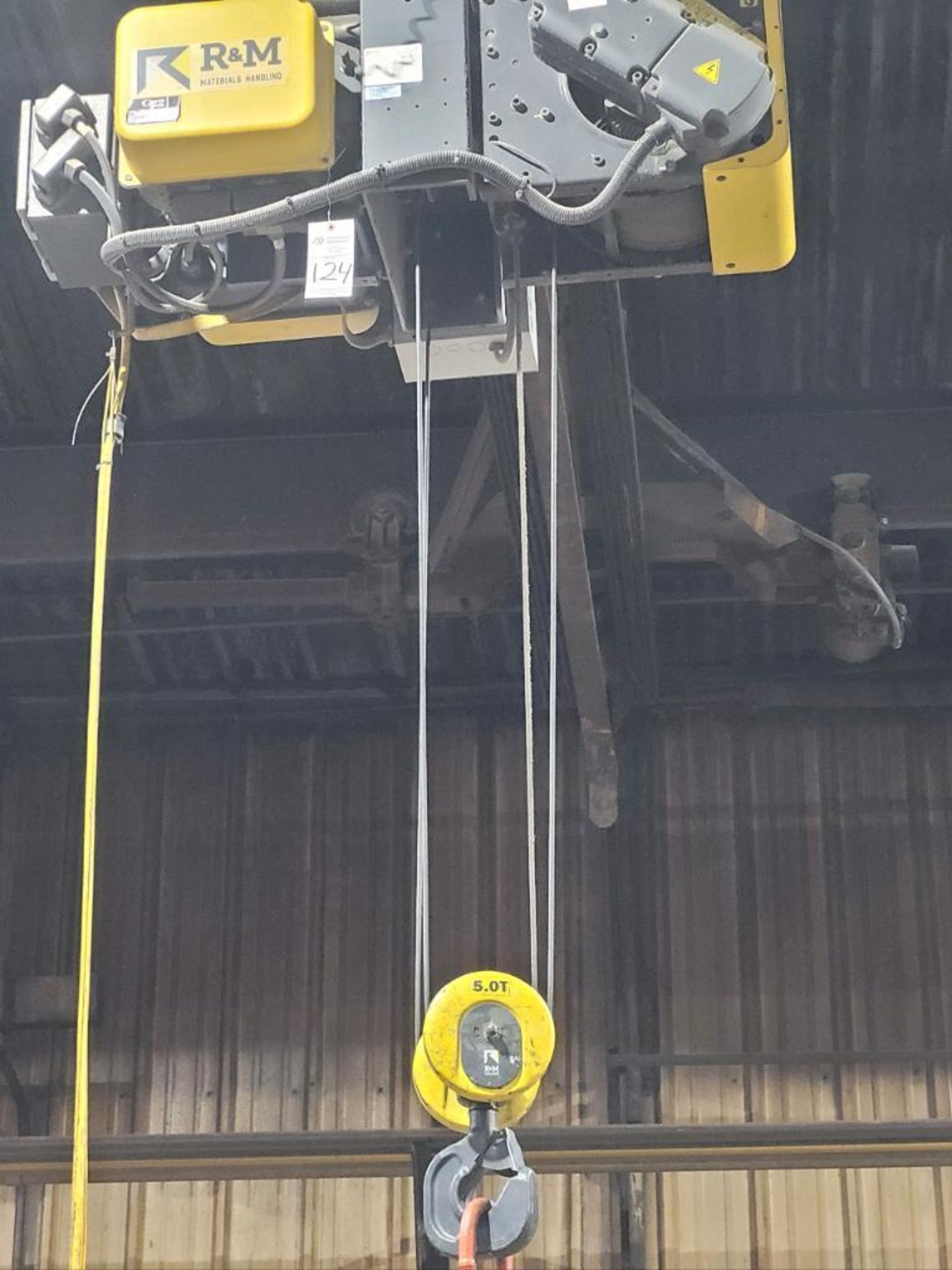 2019 R&M Electric 5-Ton Hoist, Serial: 58979855, Product: SX40410050P35FBN0S, Duty Class: H4, Hoisti - Image 5 of 5