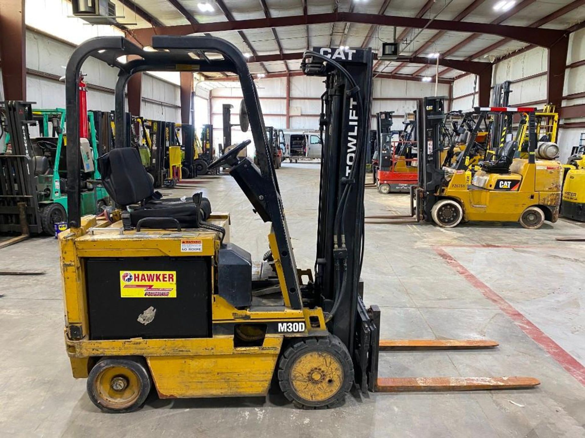 Caterpillar 3,000-Lb. Capacity Forklift, Model M30d, S/N 1kj01682, 36 Volt Battery, Treaded Front Ti