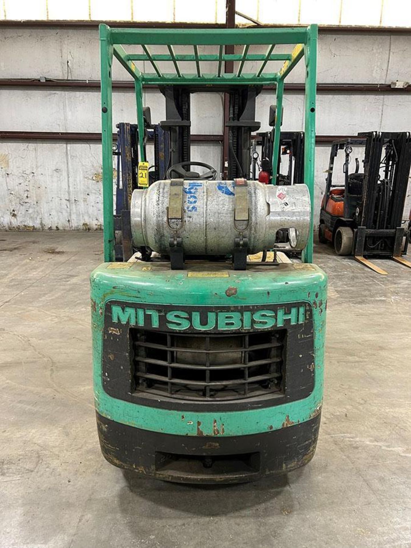 Mitsubishi 5,000-LB Capacity Forklift, Model FGC25B, S/N AF82B03664, LPG, Solid Tires, 82" Lowered/ - Image 2 of 5