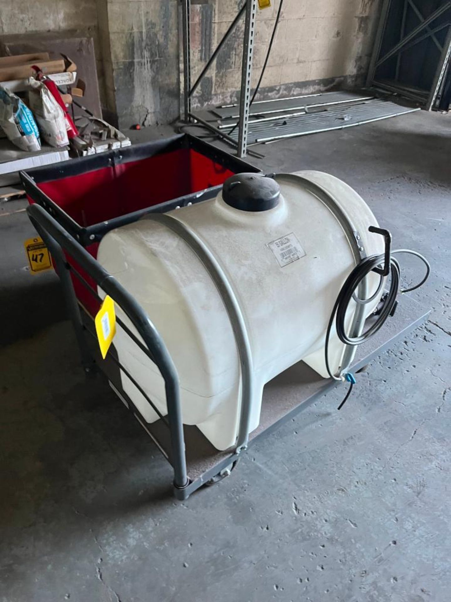 55-Gallon Tank on Cart w/ 110V Pump, Uline Vinyl Trash Cart