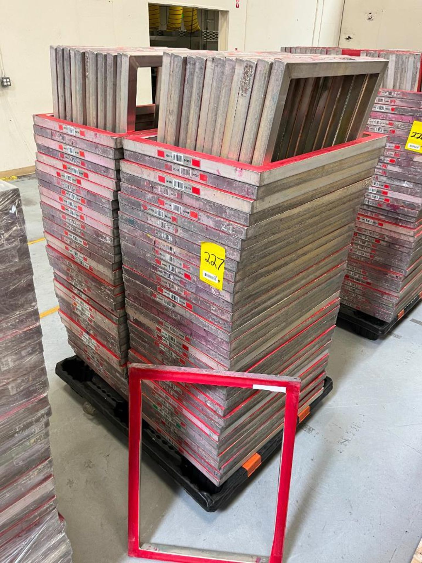 Pallet of Printing Frames (No Mesh), 23" x 31" (About 120 Frames)