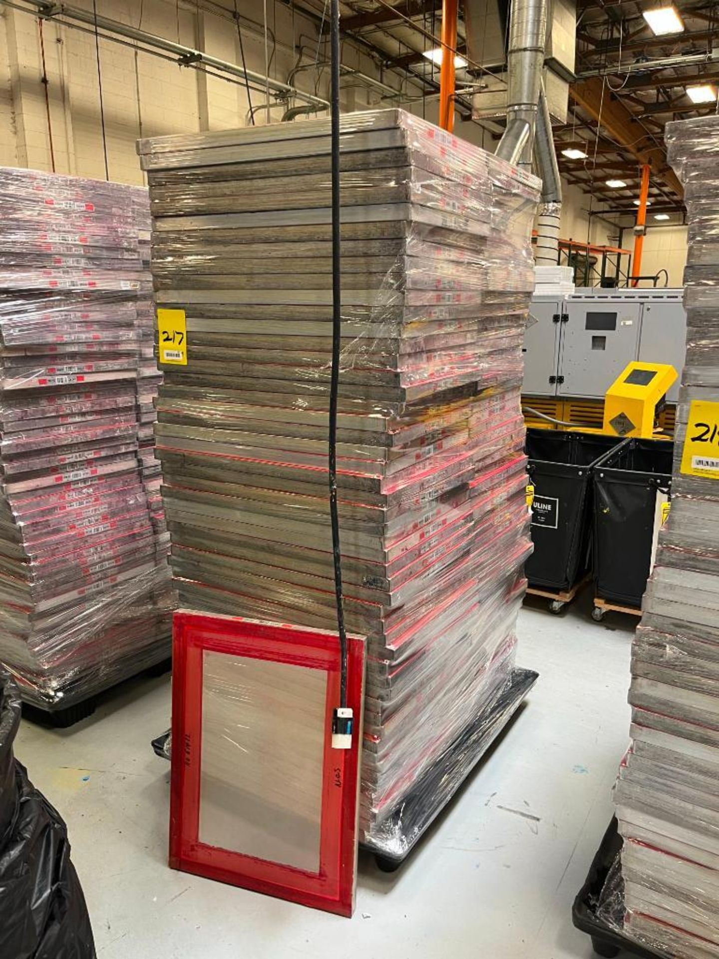 Pallet of Printing Frames w/ 110 Mesh, 23" x 31" (About 100 Frames)