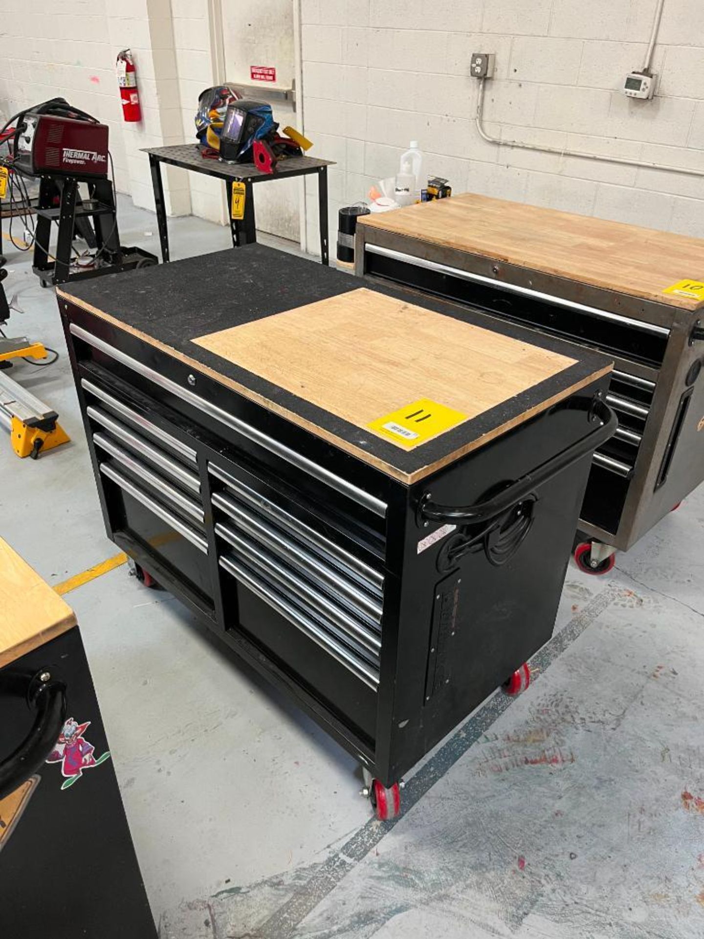 Wood Top Rolling Toolbox & Content