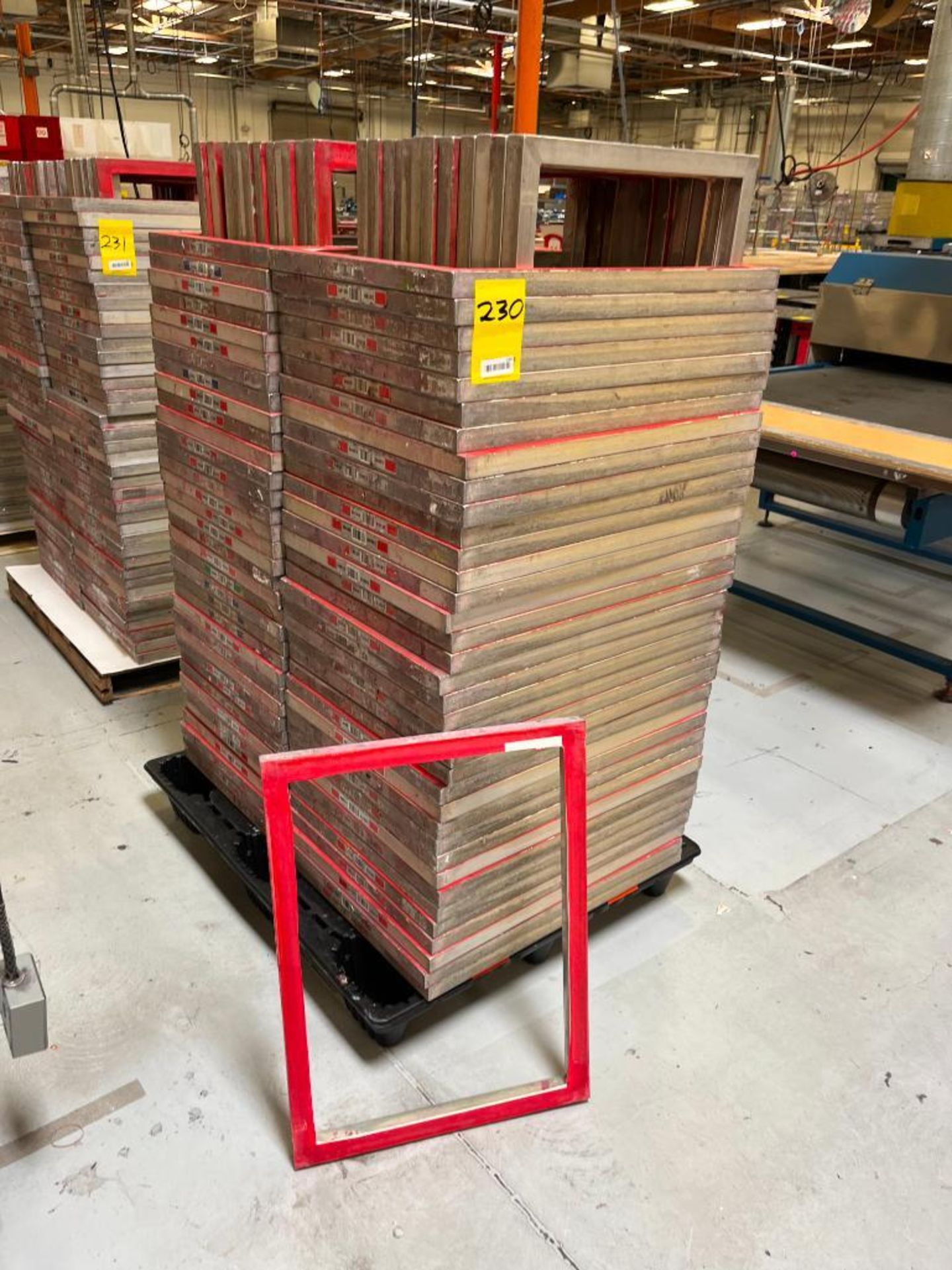 Pallet of Printing Frames (No Mesh), 23" x 31" (About 120 Frames)