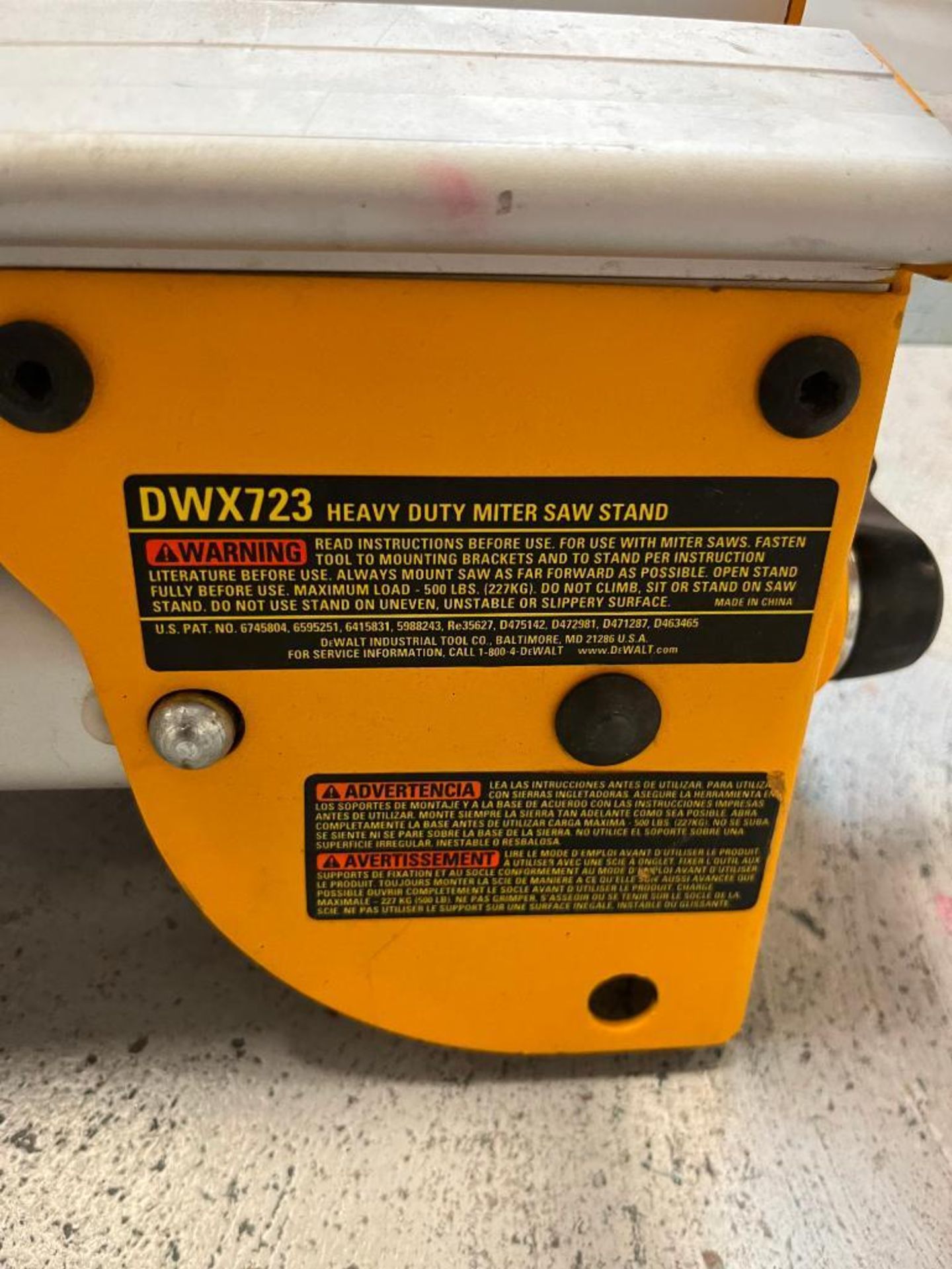 Dewalt 12" Compound Miter Saw, Model DW715, Heavy Duty Miter Saw Stand DWX723 - Image 4 of 4