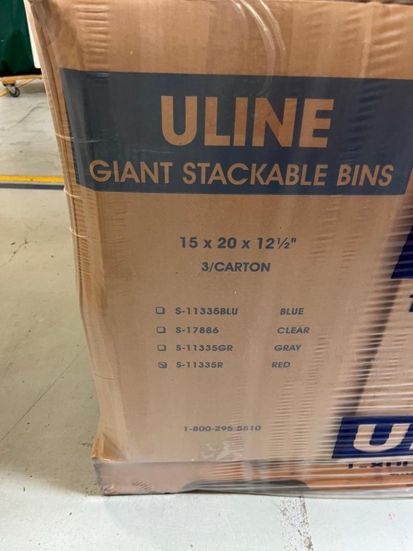 (4) Skids of (New) Uline Plastic Totes, 15" x 20" x 12-1/2" - Image 3 of 3