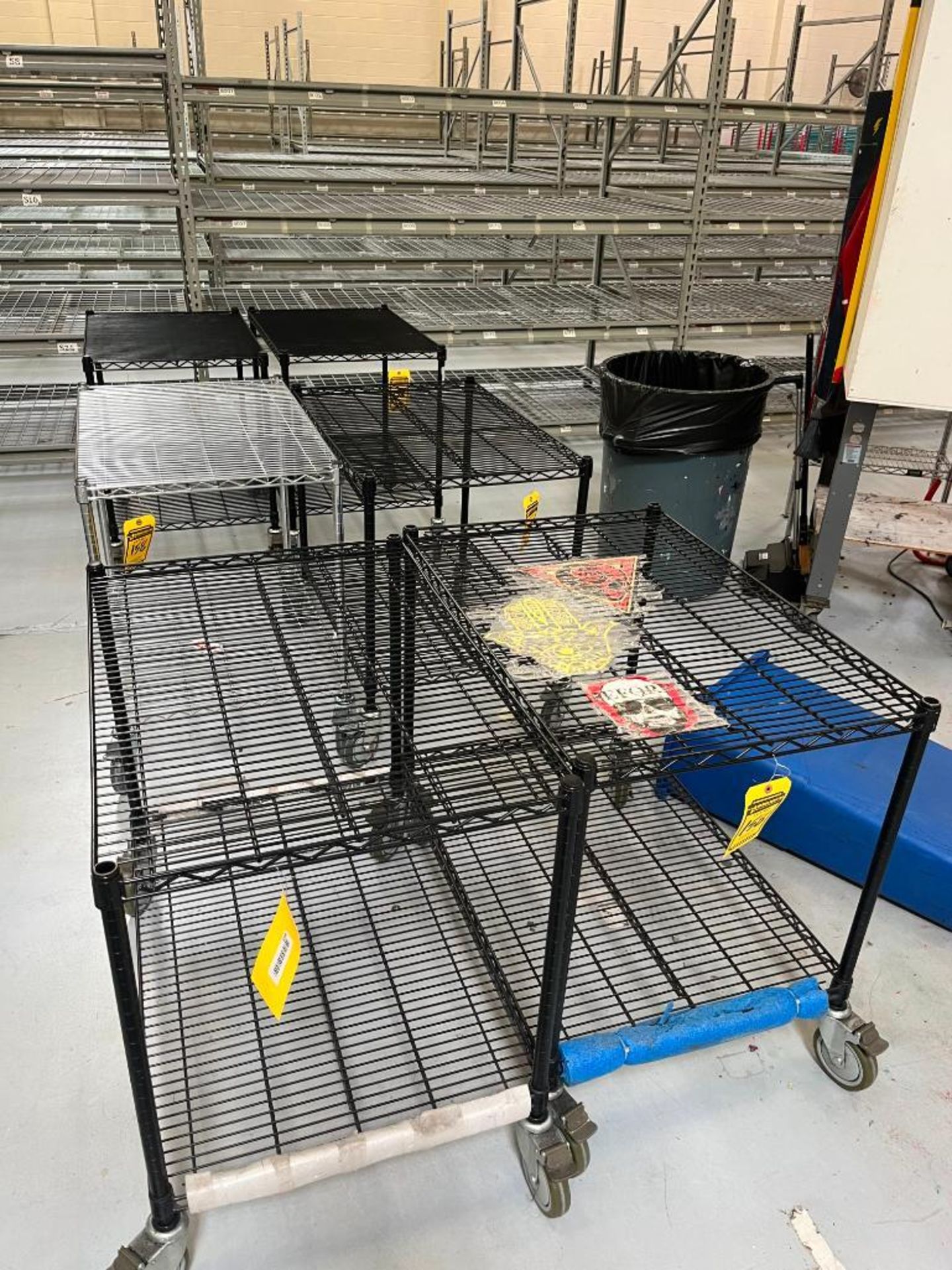 (6) Uline Wire Carts, 36" x 24" x 32"