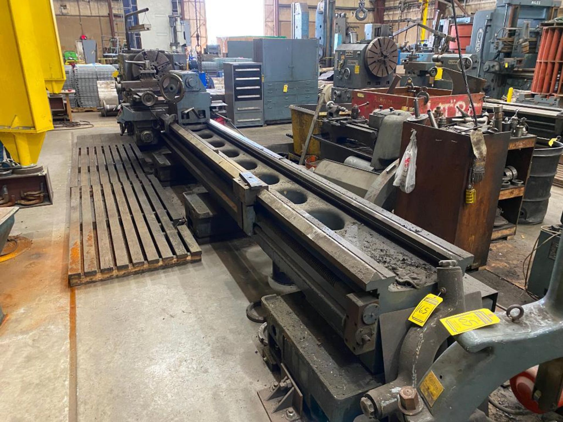 Summit Lathe, S/N 113363, 24' x 2' Bed, 28" 4-Jaw Chuck Carriage, Tool-Post, Tailstock, & (2) Steady - Image 2 of 10