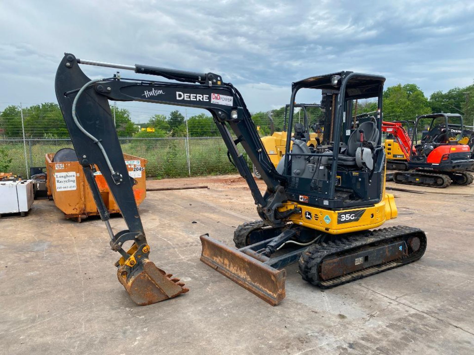 2021 John Deere 35G Mini Excavator, 23HP Diesel Engine, w/ Front Blade, Auxiliary Hydraulics, Unit C - Image 4 of 9