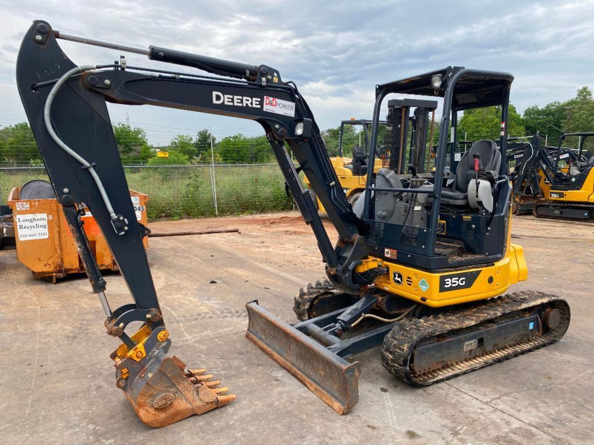 2021 John Deere 35G Mini Excavator, 23HP Diesel Engine, w/ Front Blade, Auxiliary Hydraulics, Unit C - Image 3 of 9