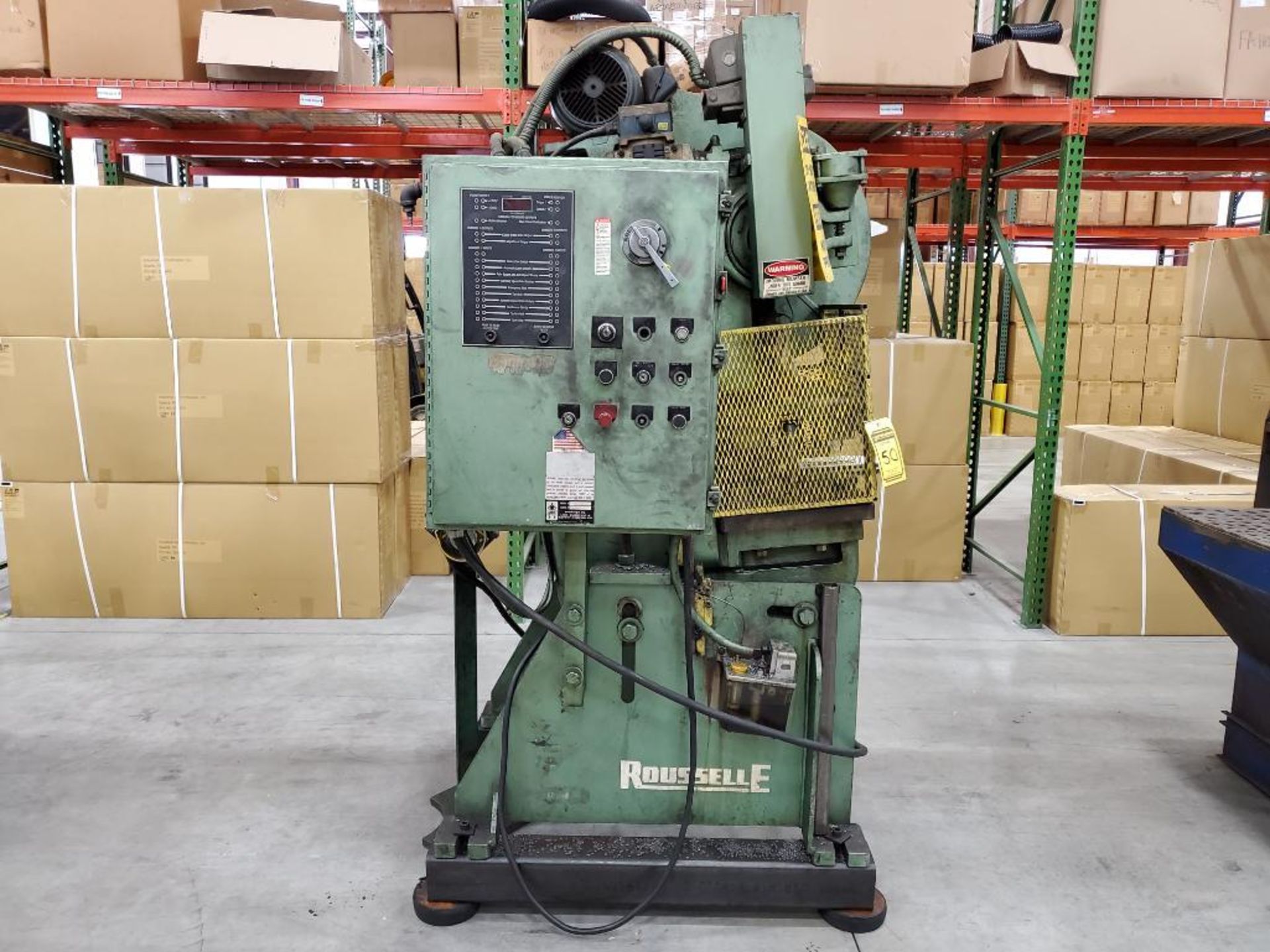 Rousselle 25-Ton No. 3 OBI Punch Press, S/N P-332259, 135 SPM, 2" Slide Adjustment, 9-3/4" Shut Heig - Image 7 of 11