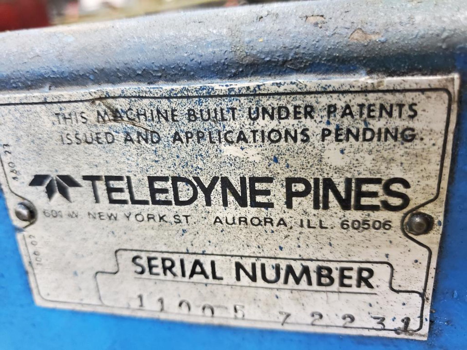 Teledyne Pines Hydraulic Bender, S/N 11005-72231, Pines Go# M24842 - Image 11 of 11