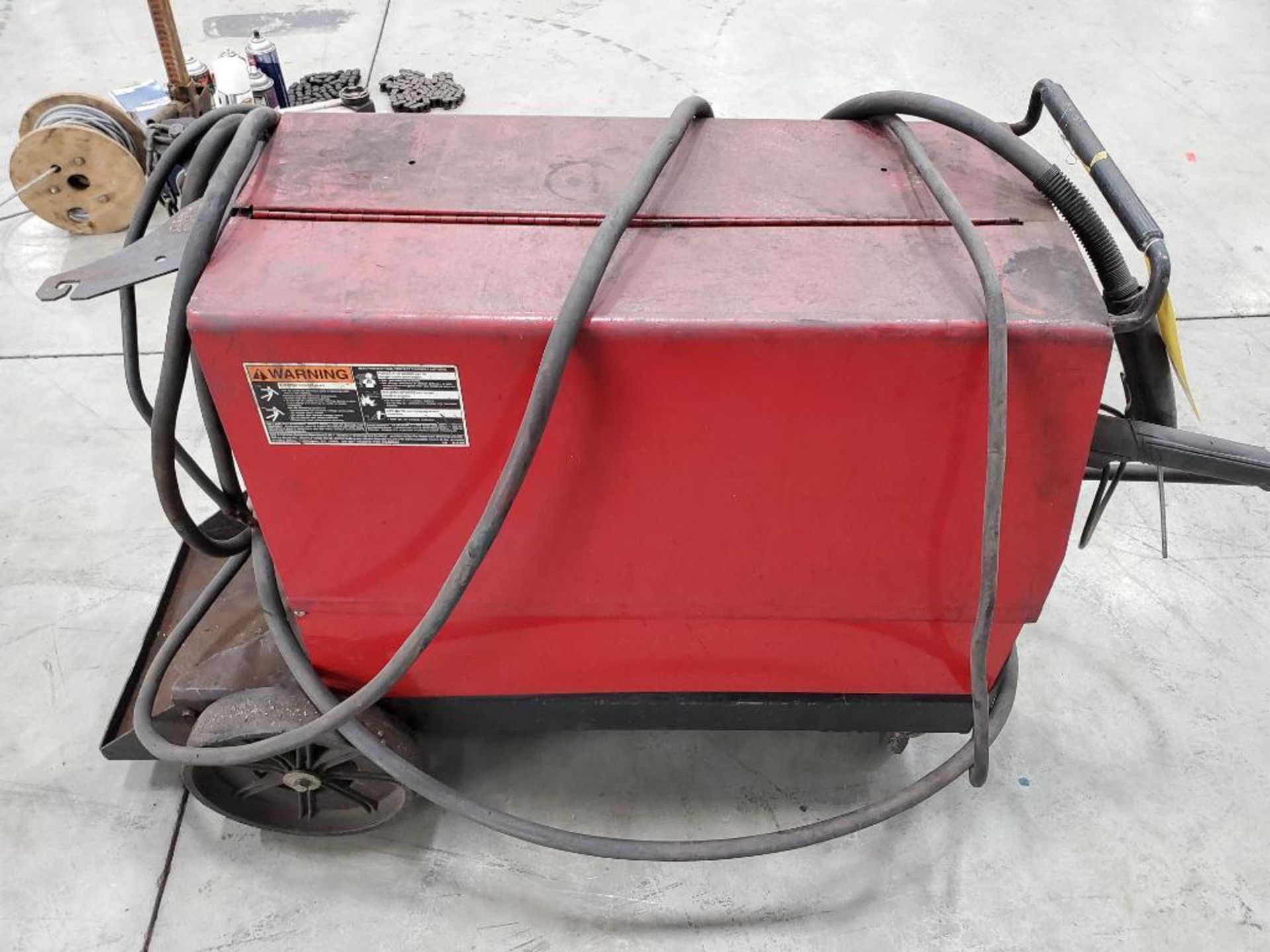 Lincoln Wire-Matic 255 CV/DC Arc Welder, On Bottle Cart - Image 6 of 7