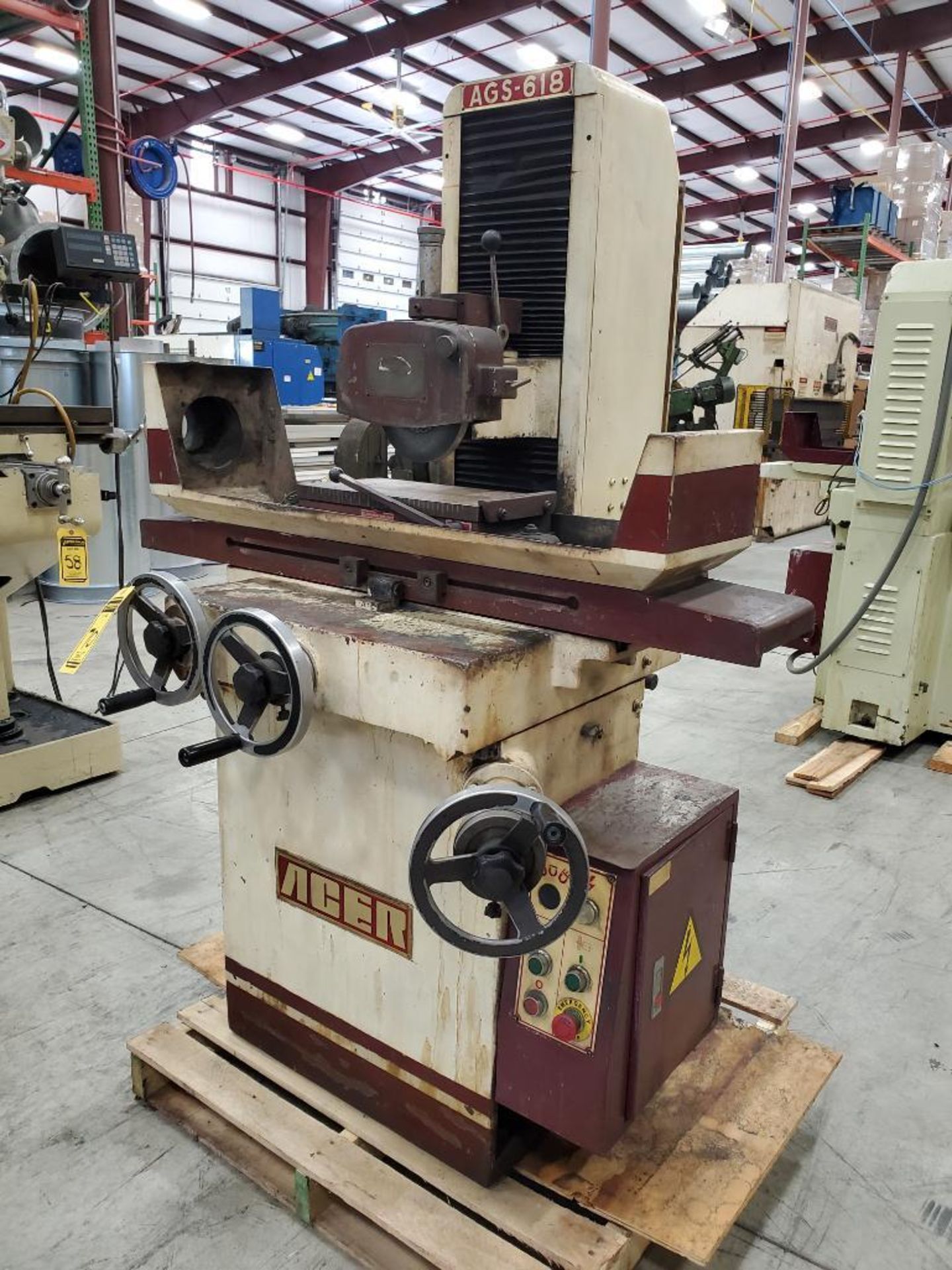 1997 Acer AGS-618N Hand Feed Surface Grinder, Suburban 15" x 8" PMC, S/N 7031026 - Image 2 of 6