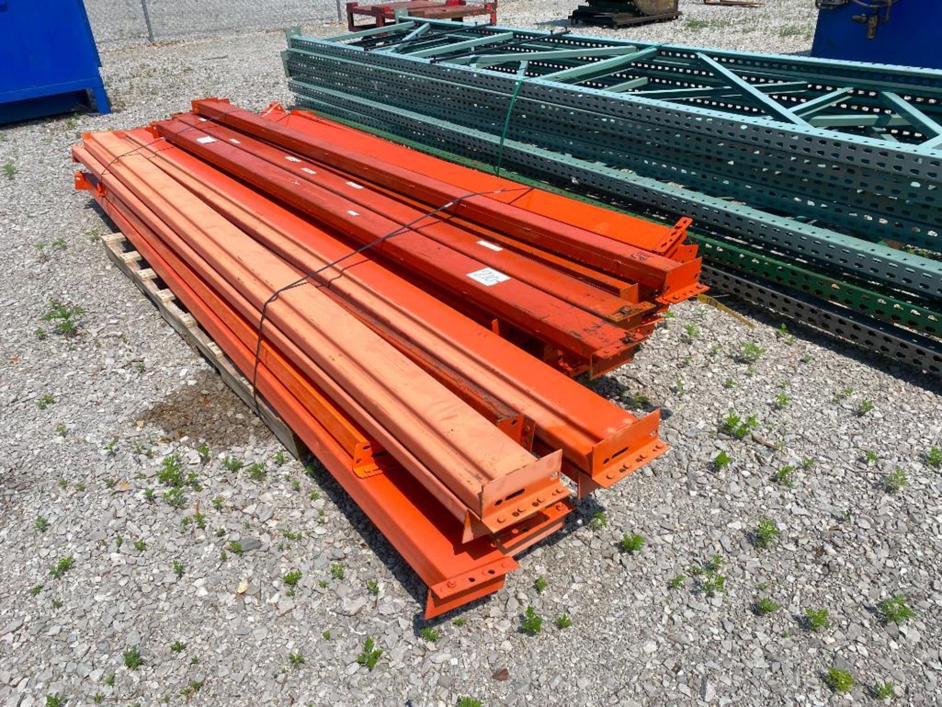 (38) Pallet Rack Teardrop Beams: (6) 144" x 6", (5) 126" x 4-1/2", (27) 108" x 4"