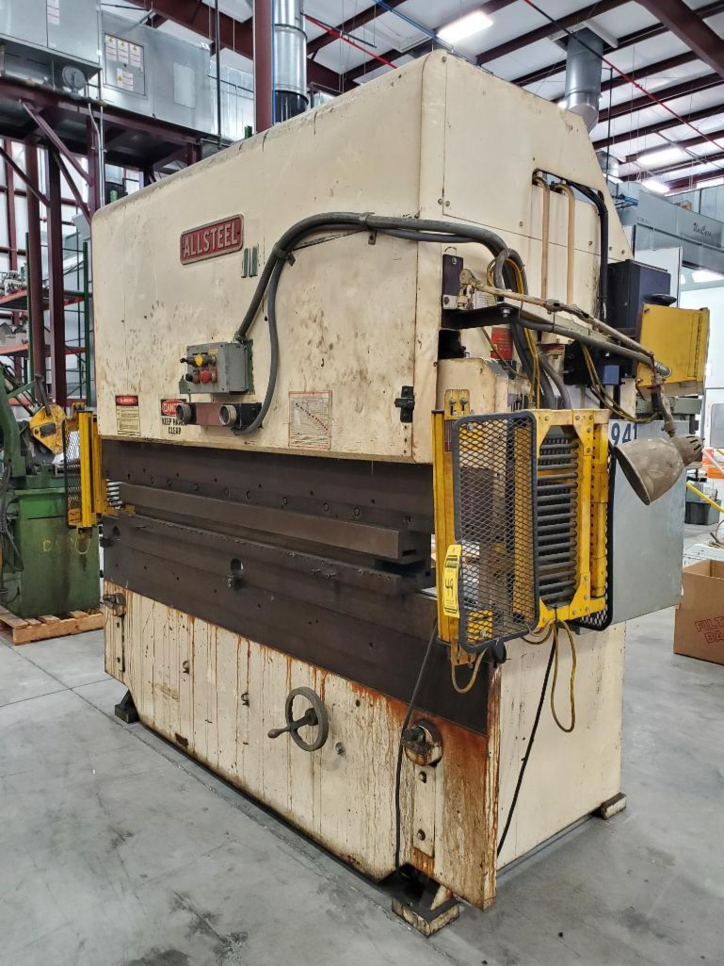 Allsteel 45-Ton Press Brake, Model 45, S/N 557, 10 GP, 8' Bed, 6' Top/Bottom Dies, Merlin ISB Safety