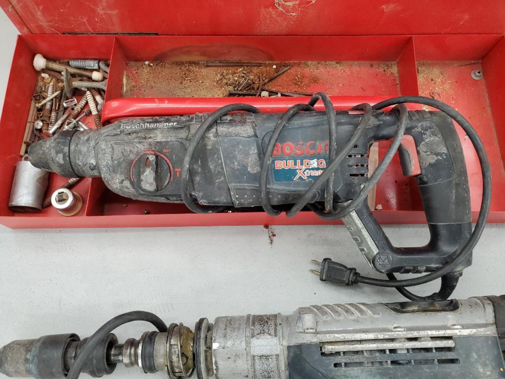 Bosch Electric Hammer Drill w/ Tool Bag, Metal Toolbox, & Bosch Bulldog Xtreme Hammer Drill - Image 4 of 6