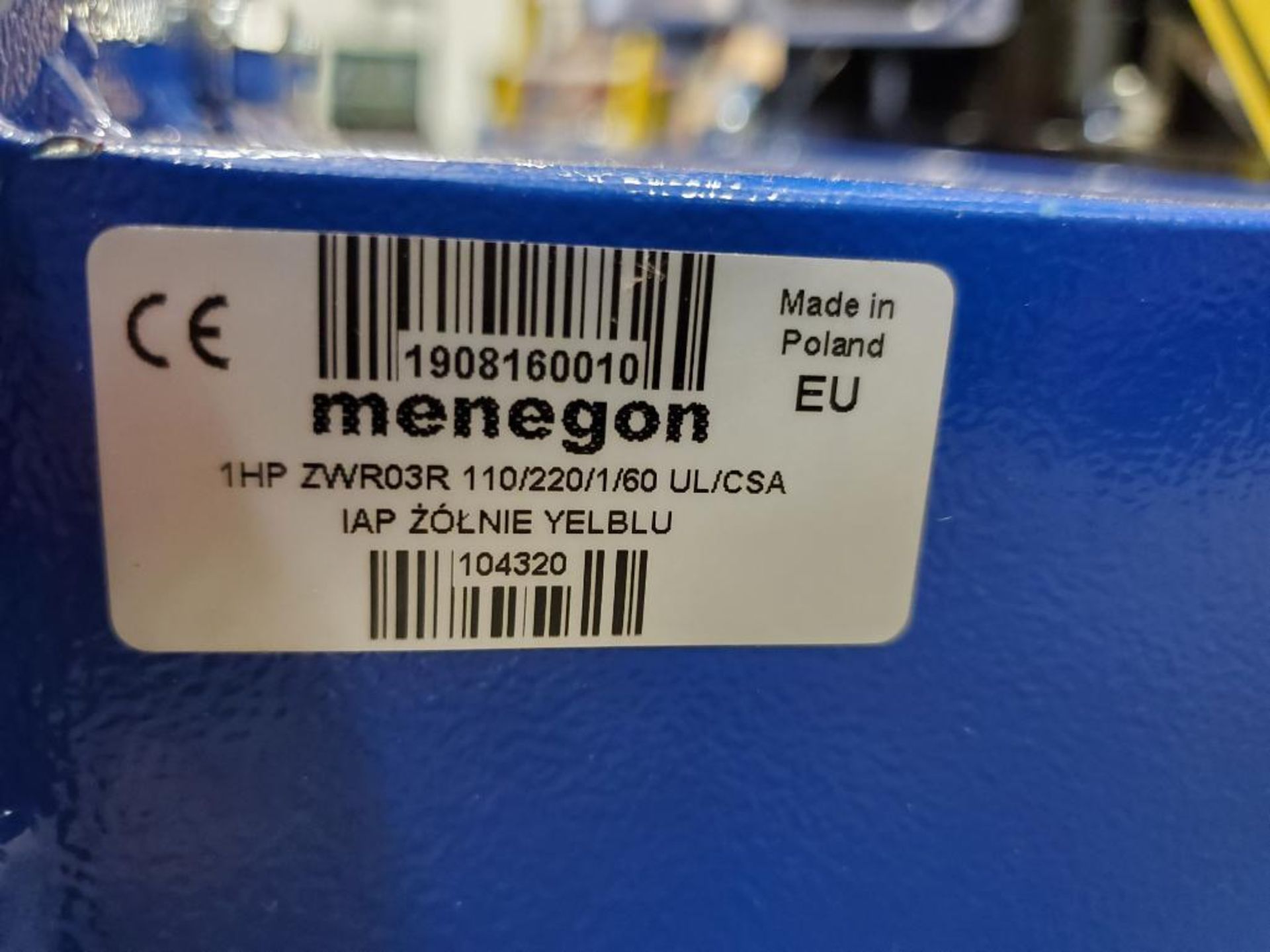 Menegon 1 HP Blower, 6" Dia. Outlet - Image 5 of 6