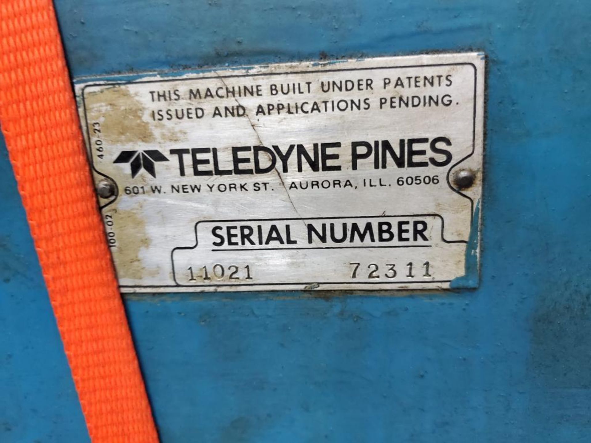 Teledyne Pines Hydraulic Tube Bender, S/N 1021A-72311, Pines Go# M24S38 - Image 9 of 10