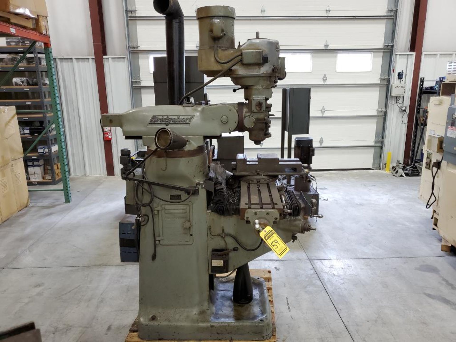 Bridgeport Vertical Milling Machine, 48" x 9" Table, Newall Topaz 2-Axis DRO Control, 6" Rotary Mach - Image 4 of 13