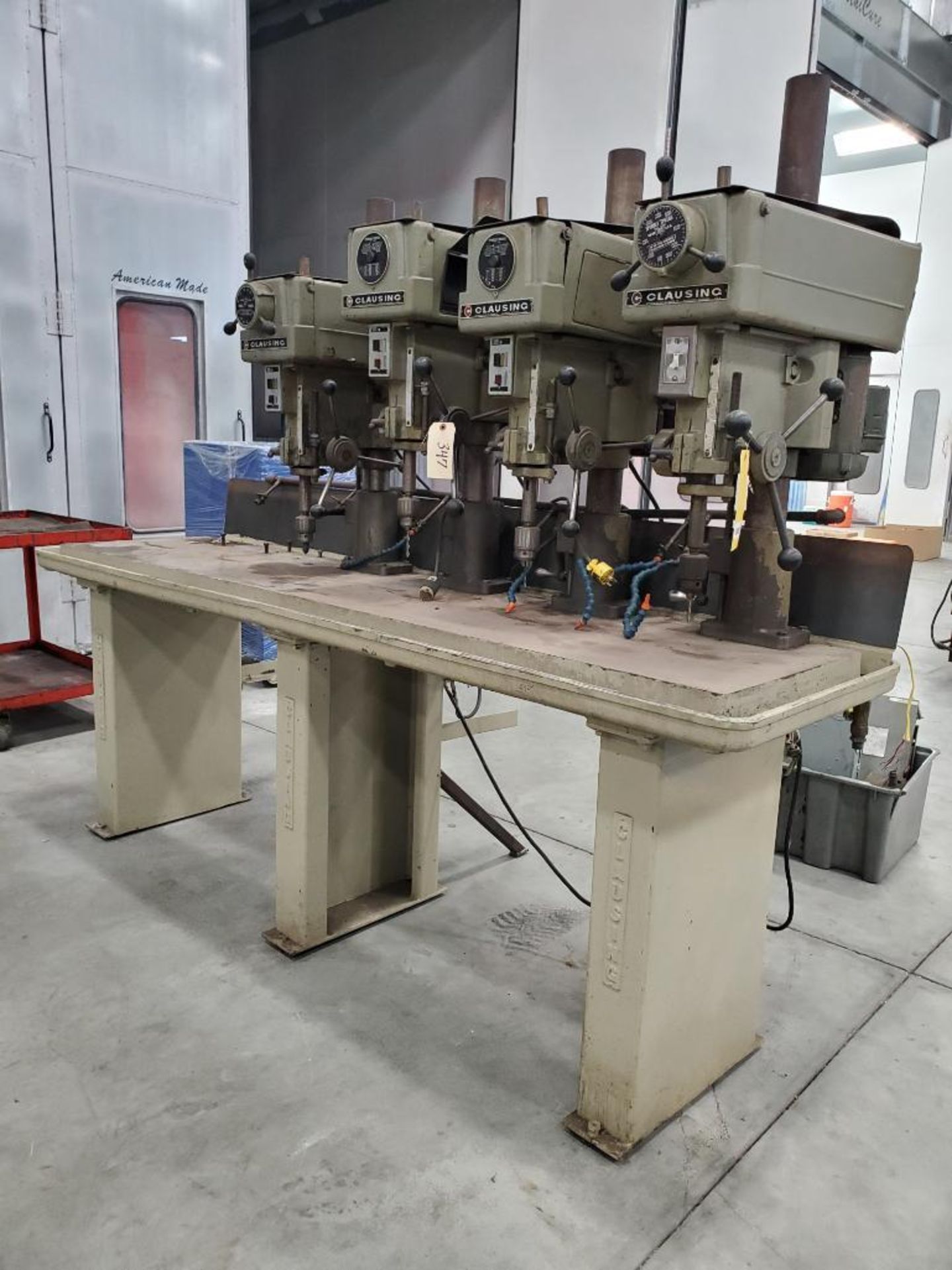 Clausing 4-Head Vertical Drill Press, Series 16ST, 260-5400 RPM, Jacobs Key Chucks, 89-3/4" X 20" Ta - Image 2 of 10