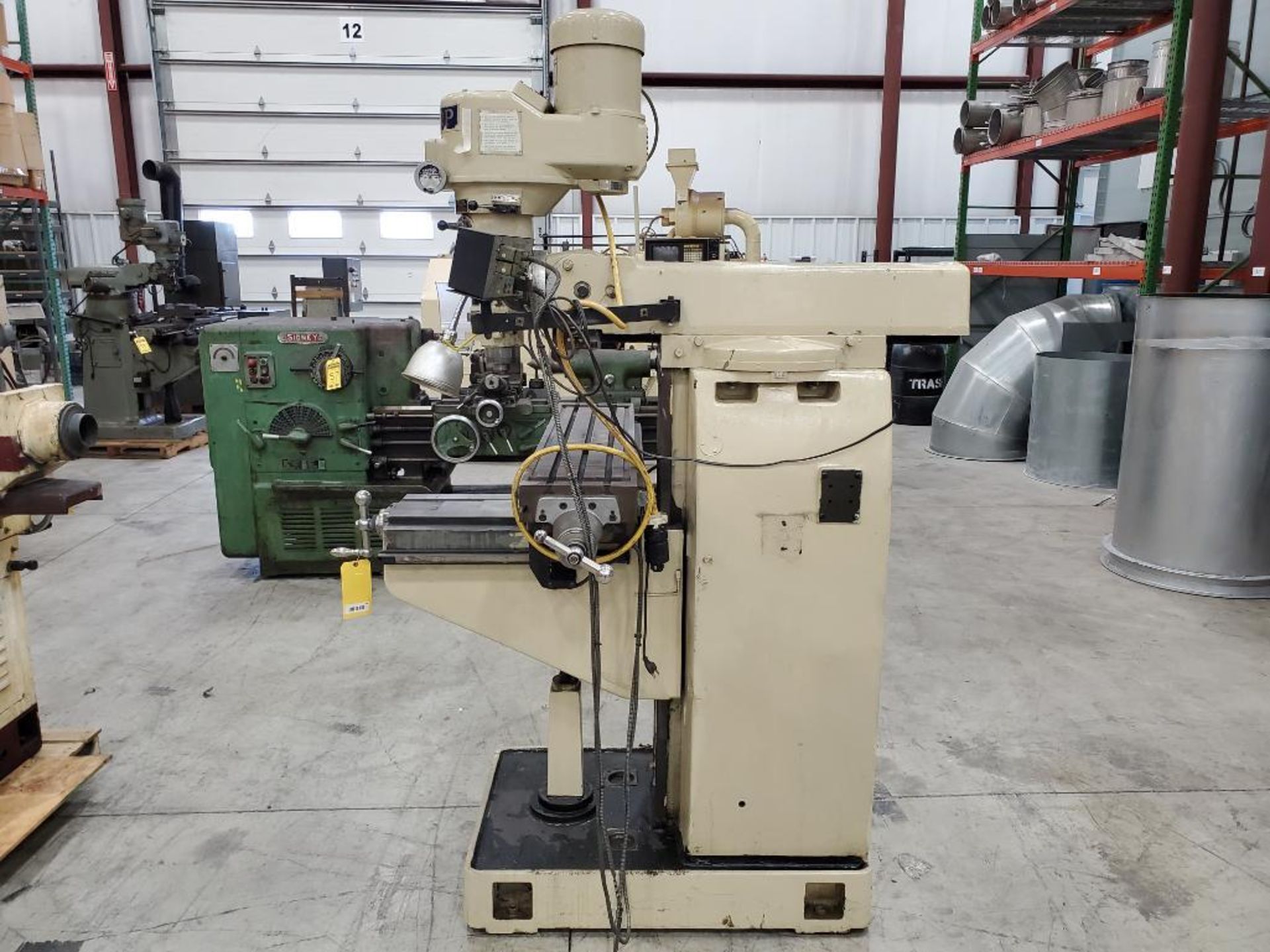 Sharp Vertical Milling Machine, 3 HP, 51" x 10-1/4" Table, Millman LH51 2-Axis Control, Knee Bed, 5" - Image 4 of 11