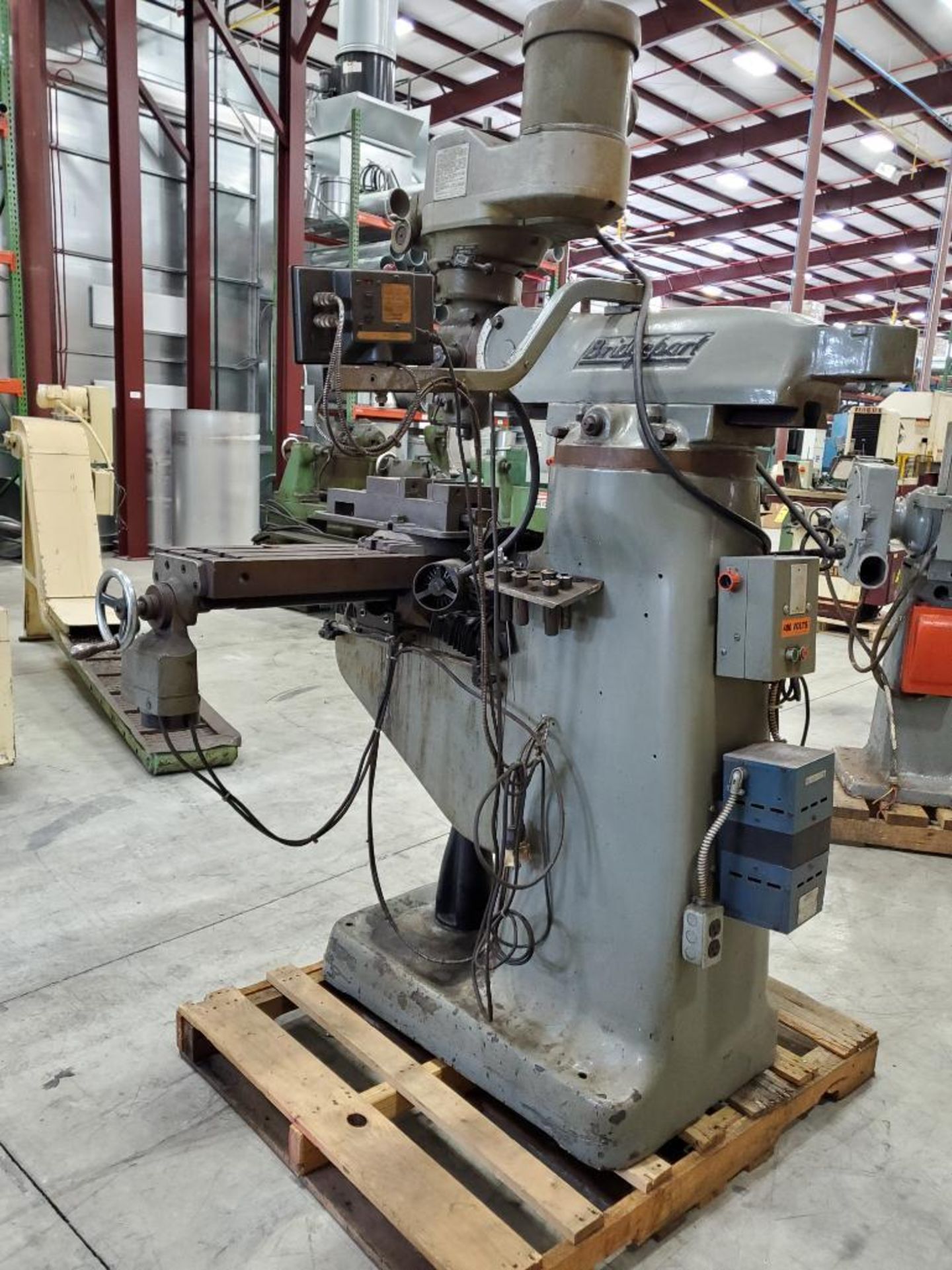 Bridgeport Vertical Milling Machine, 48" x 9" Table, Newall Topaz 2-Axis DRO Control, 6" Rotary Mach - Image 11 of 13