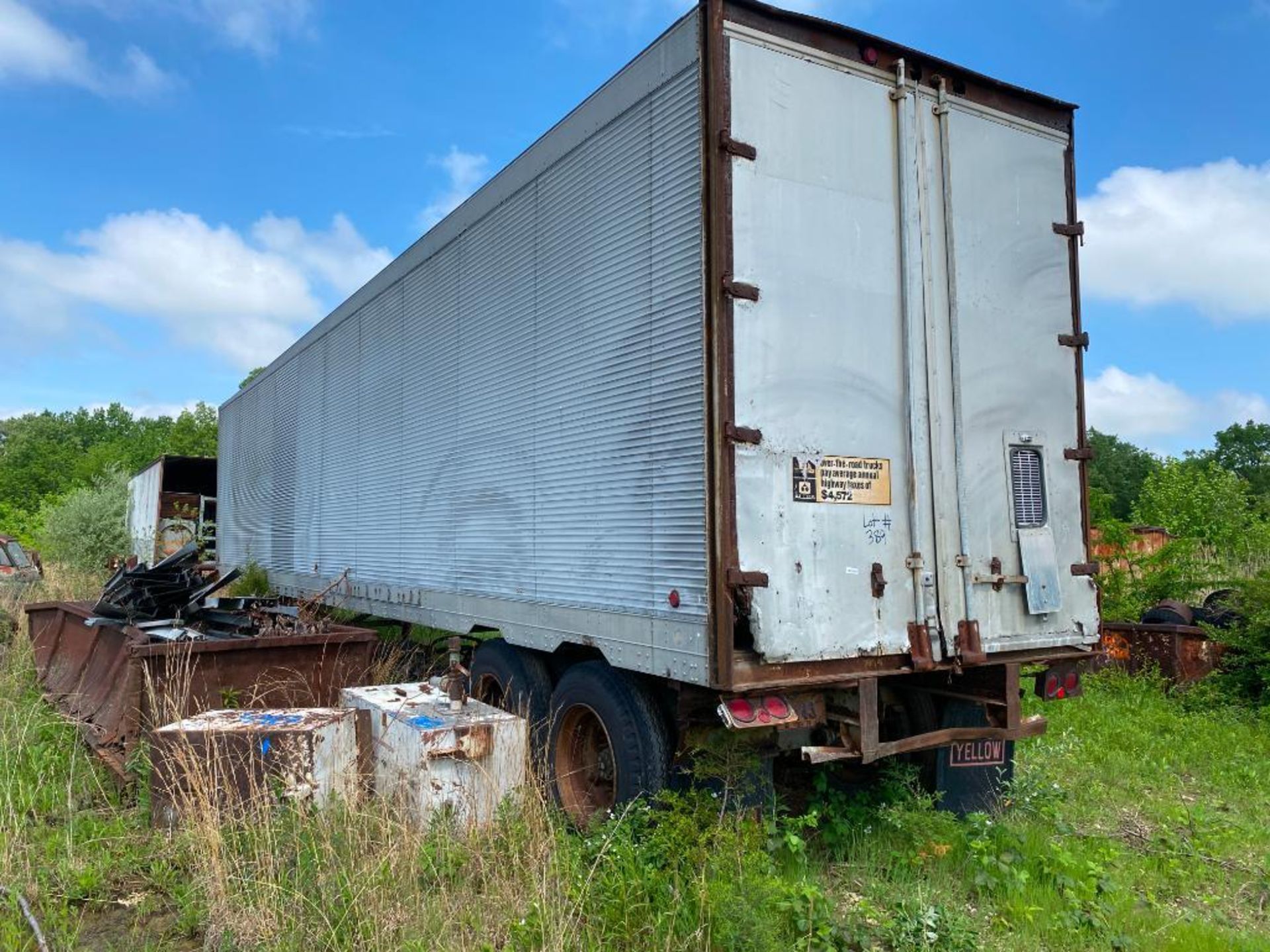 Hobbs 45' Tandem Axle Trailer w/ Content: Tube Steel, Pipe, Lumber, Heaters, Insulation, & Sick C400