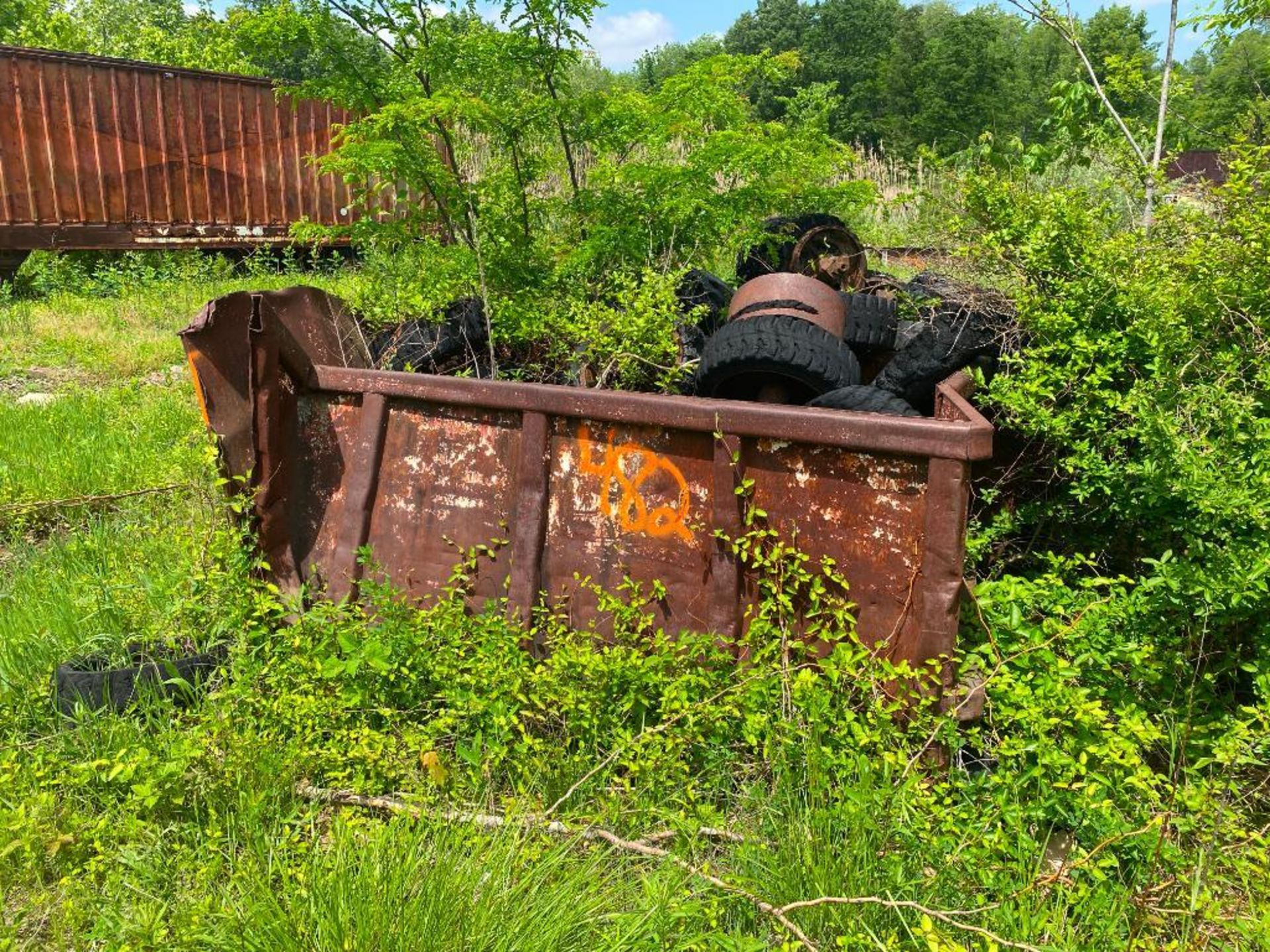 (3) Steel Containers, Pontiac Car, HD Cart Wheels, I-Beams, & Scrap - Image 5 of 7