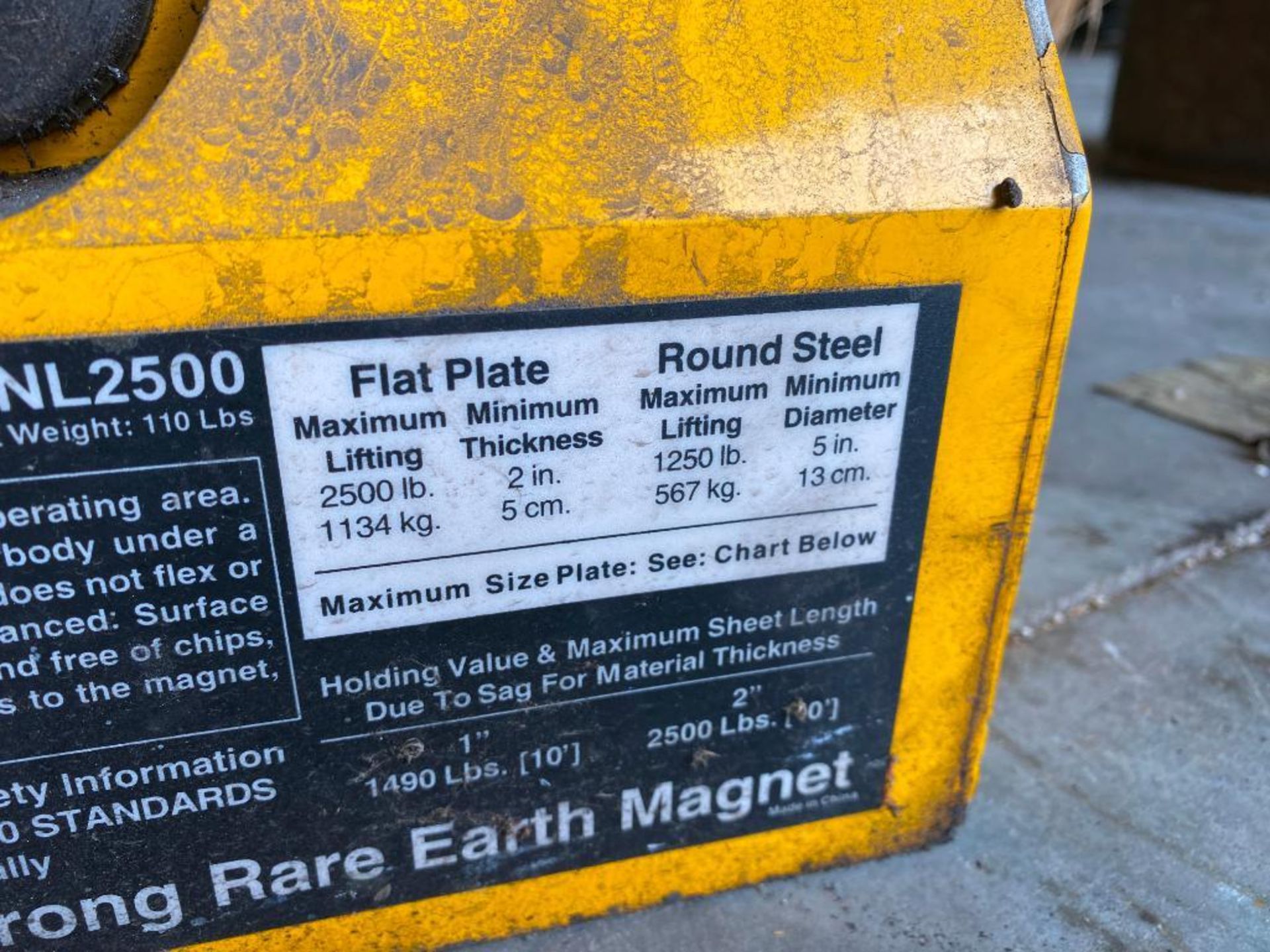 Power Lift Magnet, 2,500-LB. Max. - Image 3 of 3