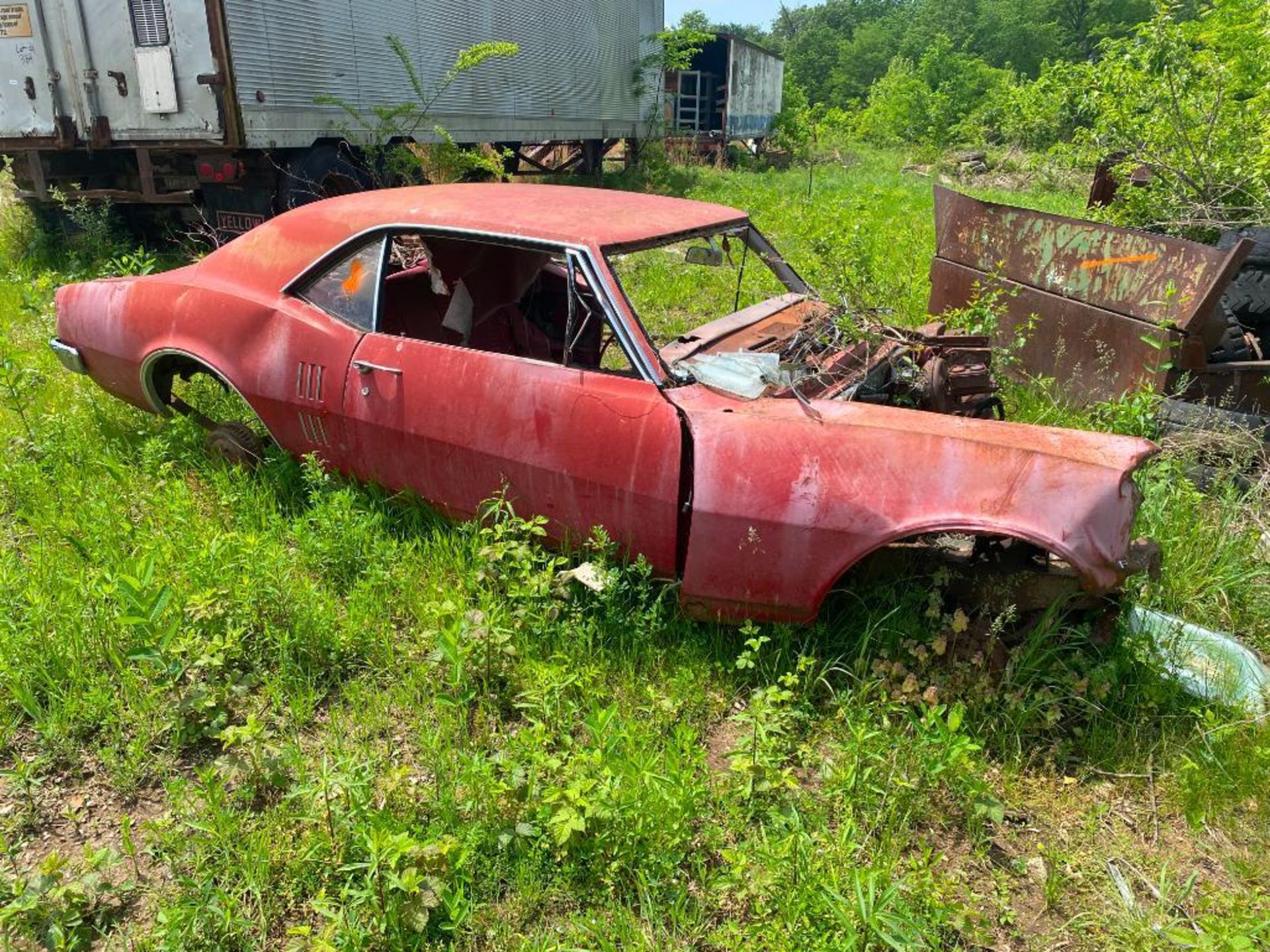 (3) Steel Containers, Pontiac Car, HD Cart Wheels, I-Beams, & Scrap - Image 3 of 7