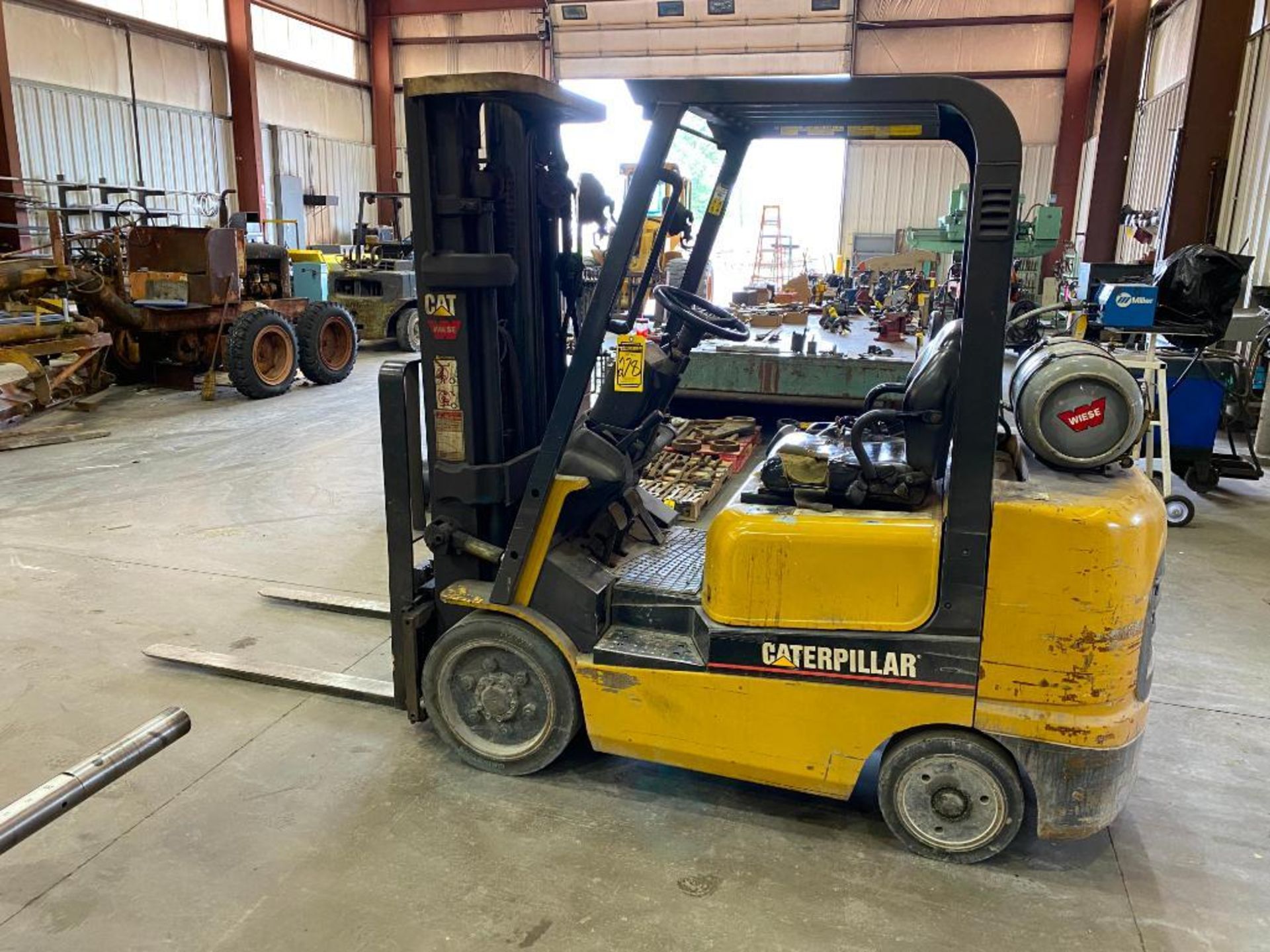 Caterpillar 5,000-LB. Capacity Forklift, Model GC25K, S/N AT82C06759, LPG, Solid Tires, 3-Stage Mast