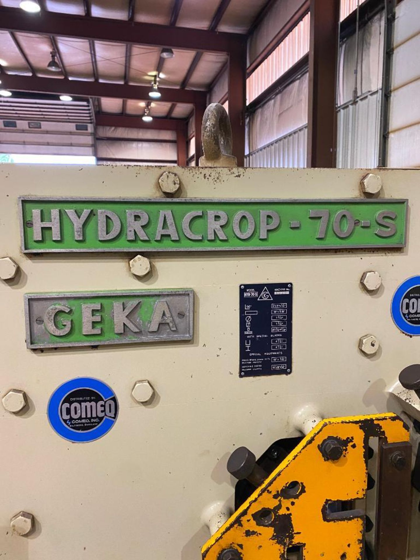 Geka Hydracropa-70s Ironworker, Machine No. 1662, 77-Ton Press Brake Capacity - Image 10 of 11