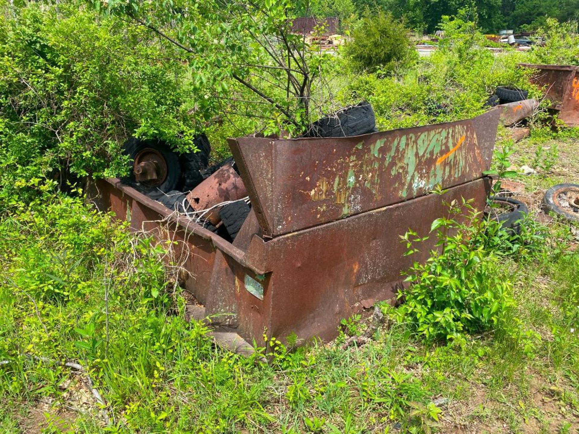 (3) Steel Containers, Pontiac Car, HD Cart Wheels, I-Beams, & Scrap - Image 4 of 7