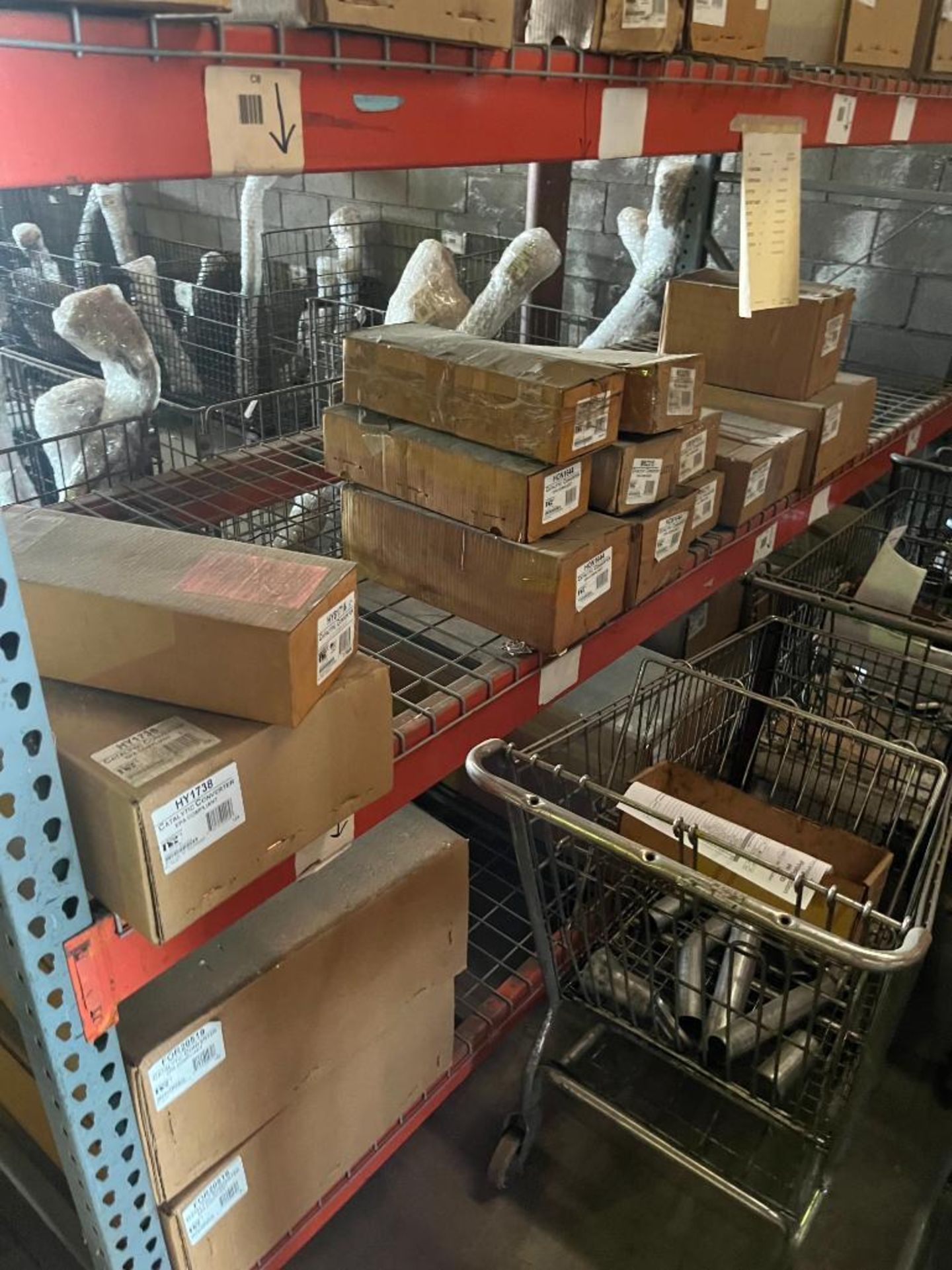 Content of (8) Sections of Pallet Racking Including Assorted (New) Catalytic Converters - Image 28 of 37