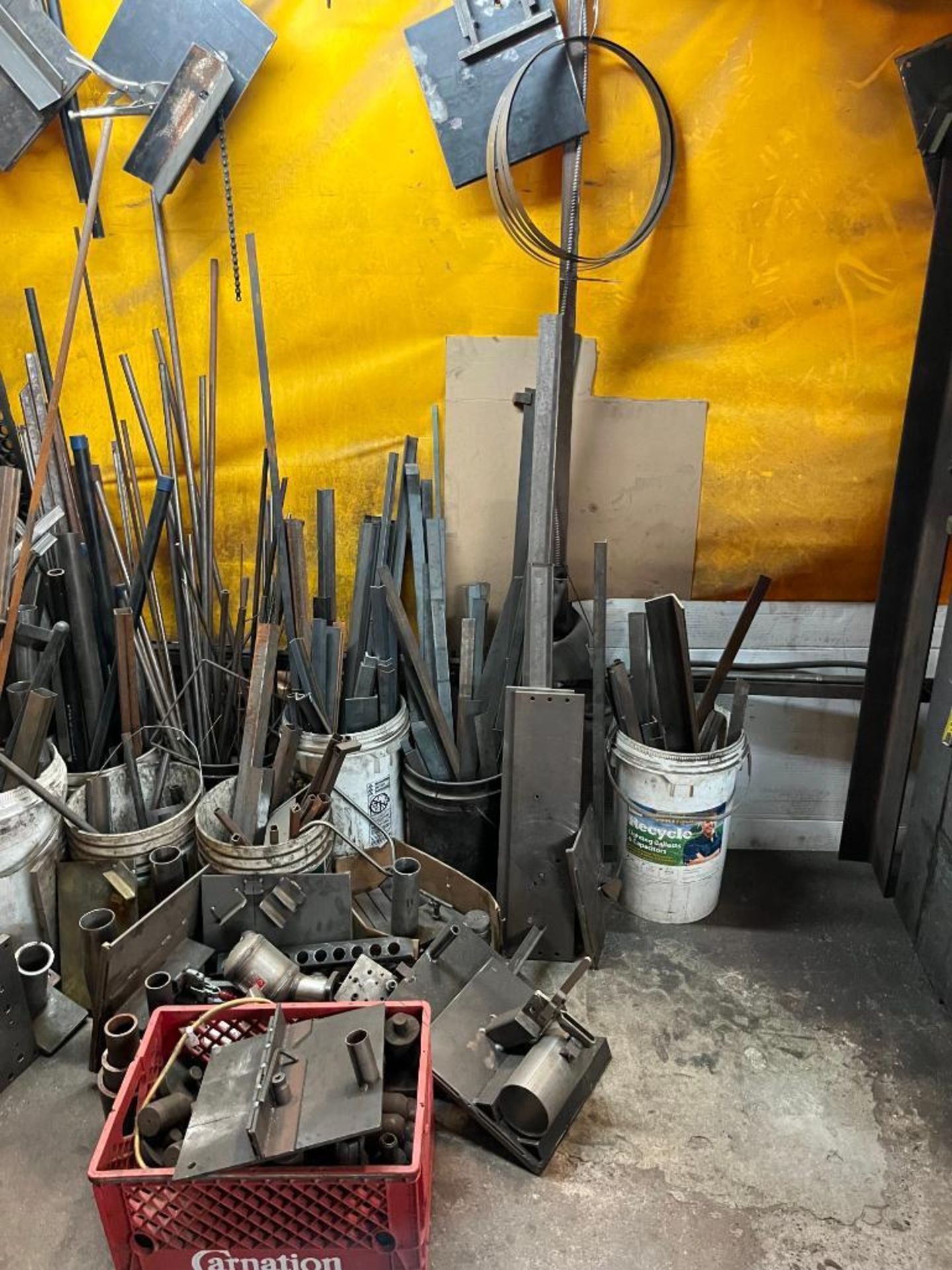 Welding Booth & Remaining Content of (4) Steel Welding Tables w/Bench Vises, (2) Chop Saws, Desk, Co - Image 10 of 12