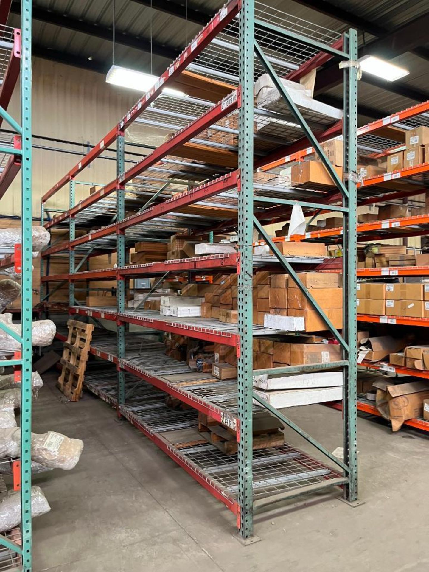 (32x) Sections of Teardrop Style Pallet Rack, (48) 12' x 42" Uprights, (464) 108" x 4" Cross Beams, - Image 7 of 14