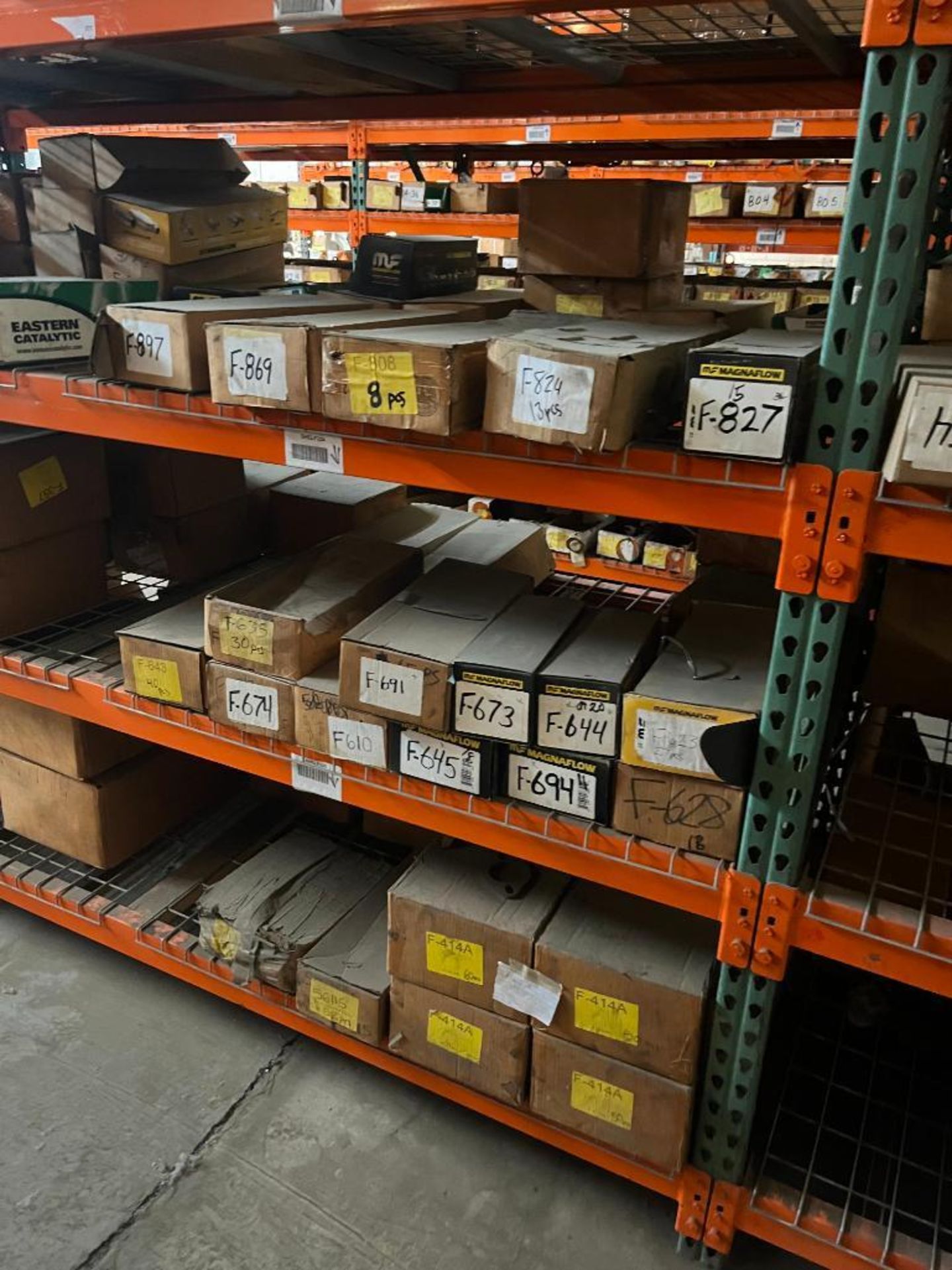 Content of (24) Sections of Pallet Rack Including (New) Catalytic Converters, Parts, Gaskets, Flange - Image 19 of 58