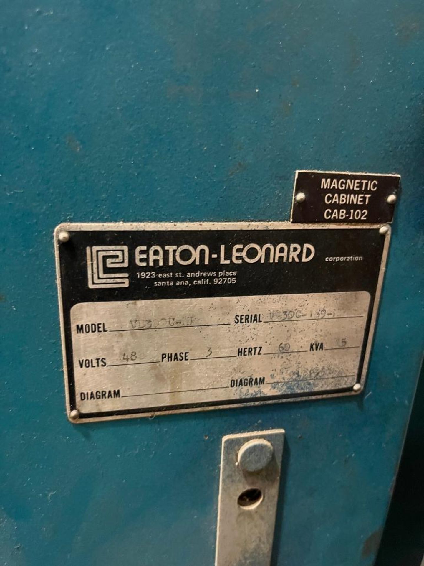 Eaton Leonard Vector Bend Tube Bender, S/N VB30C-189-MR, BendPro G2 Control - Image 6 of 6