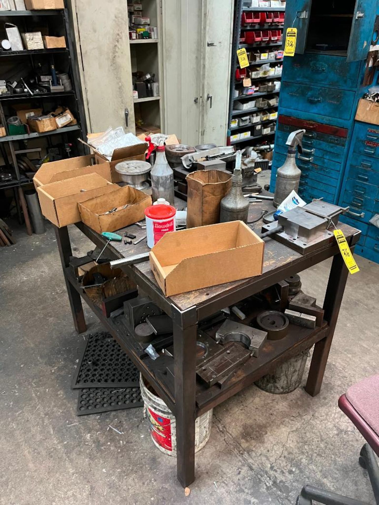 Remaining Content of Maintenance Room Including Shelves, Cabinets, Tables, & Content of Assorted Par