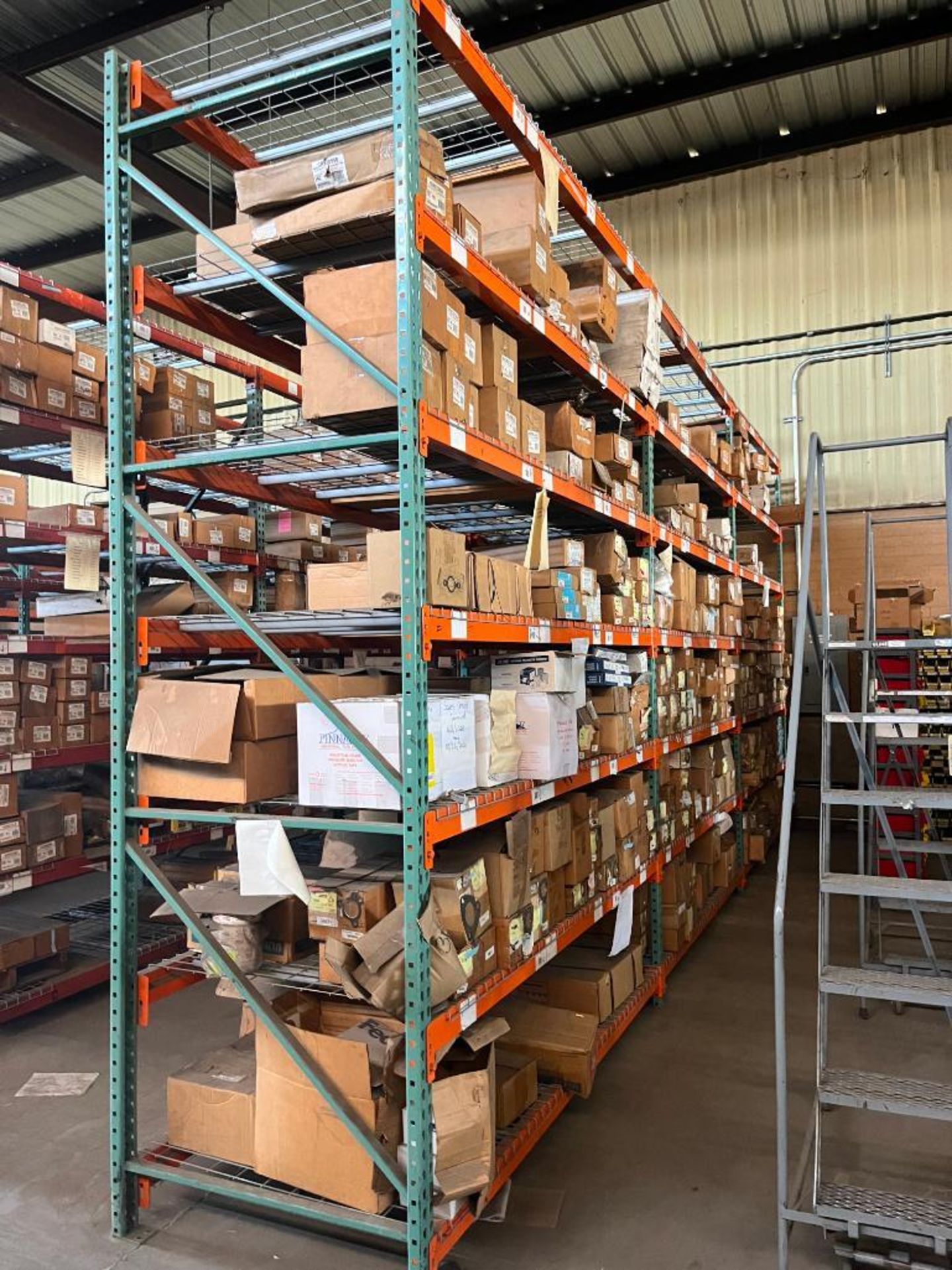 Content of (24) Sections of Pallet Rack Including (New) Catalytic Converters, Parts, Gaskets, Flange