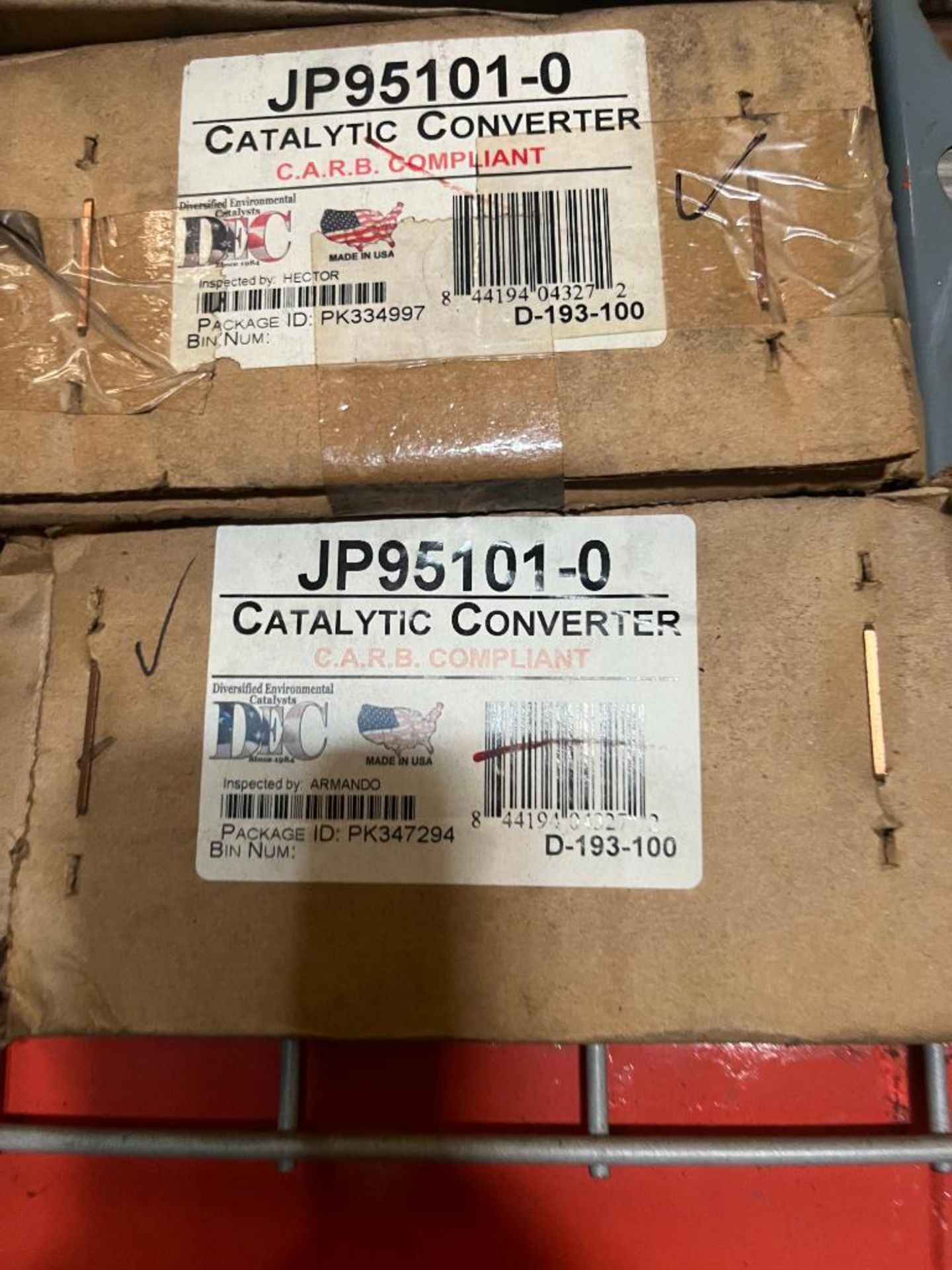Content of (8) Sections of Pallet Racking Including Assorted (New) Catalytic Converters - Image 19 of 37