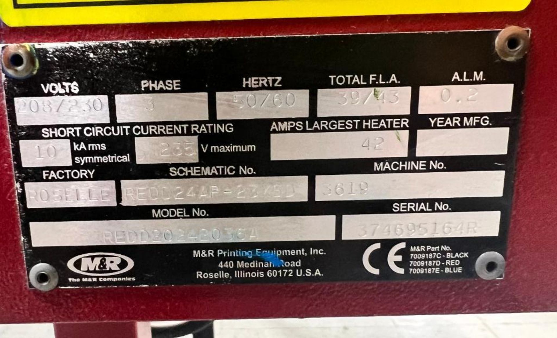 Red Chili D Flash Dryer, Model REDD20242036A, S/N 374695164R, 3 Phase - Image 3 of 3