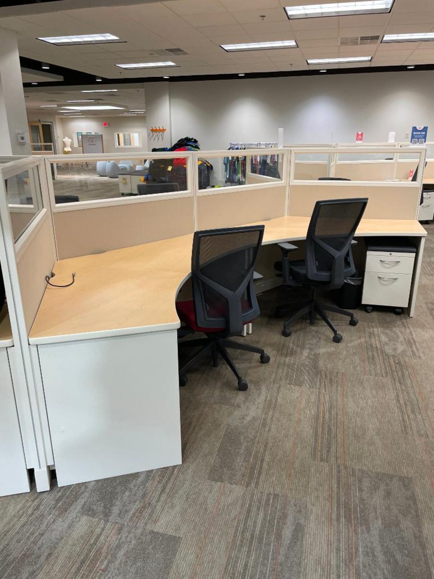 Multiple Person Desk w/ (9) Chairs & File Cabinets - Image 3 of 3