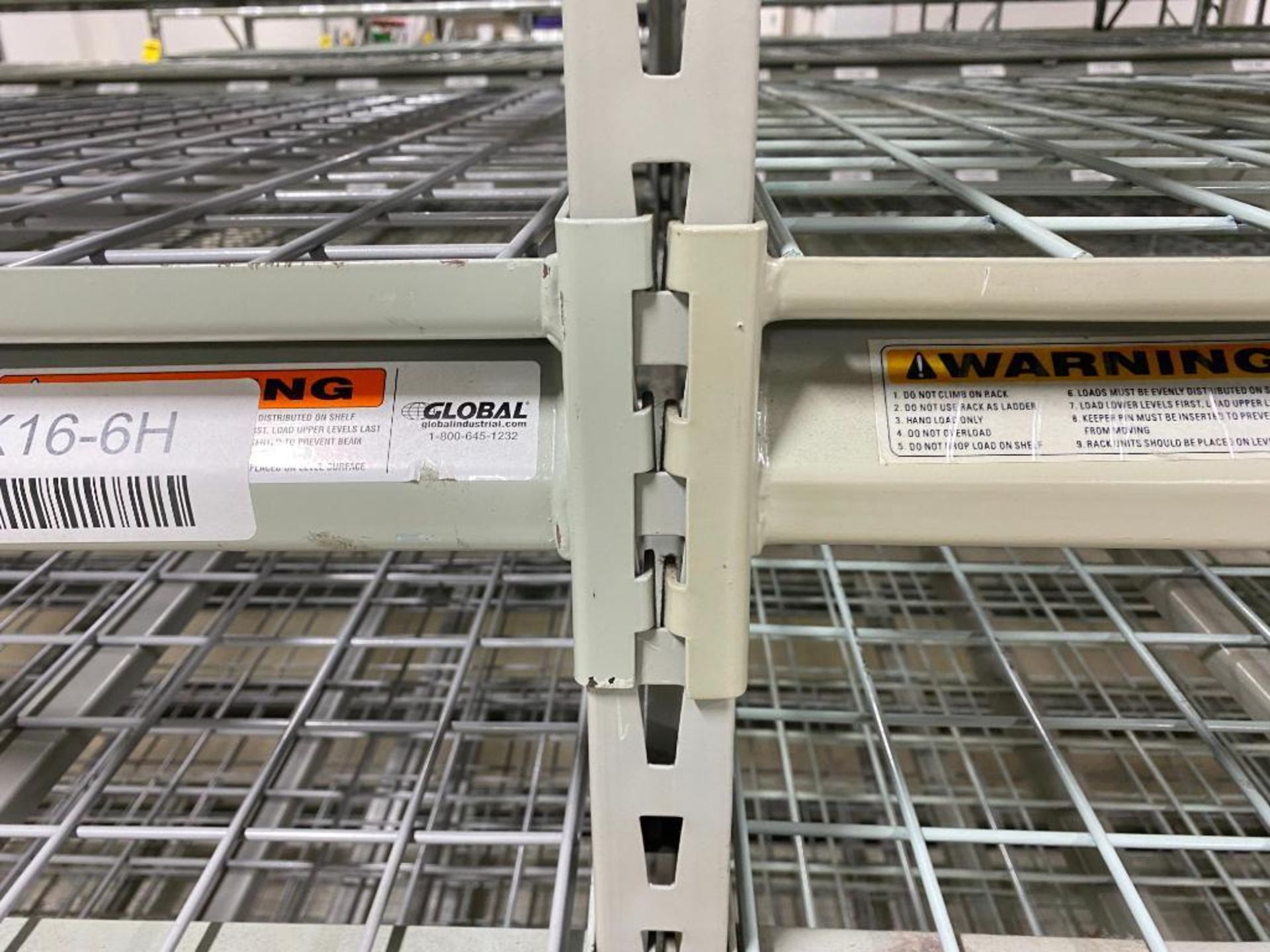 (7x) Sections of Light Duty Racking: (140) 96" x 3" Beams, (9) 96" x 48-1/2" Uprights, & (140) Wire - Image 4 of 4