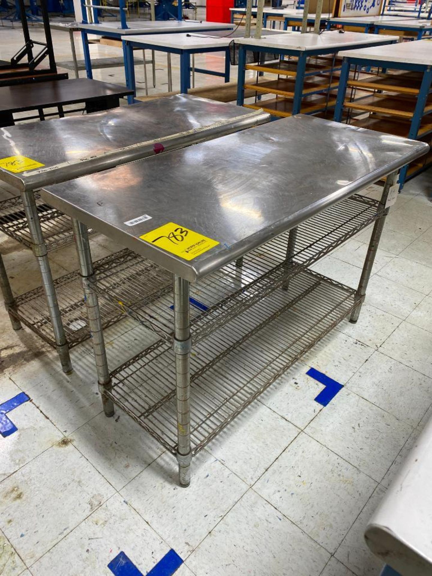 (2) Stainless Steel Tables, 49" x 24"