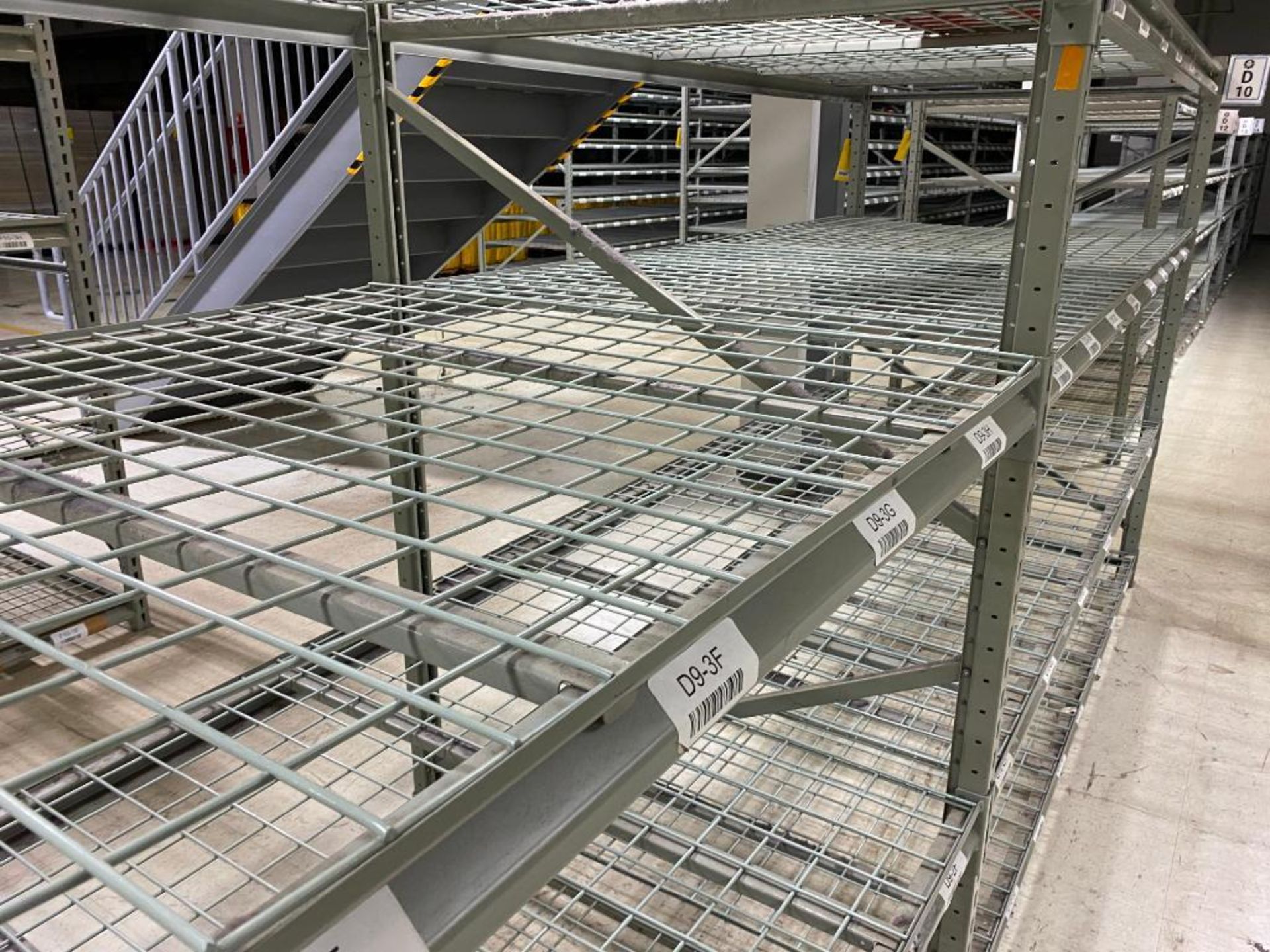 (6x) Sections of Light Duty Racking: (48) 96" x 3" Beams, (9) 72" x 48-1/2" Uprights, & (48) Wire De - Image 3 of 4