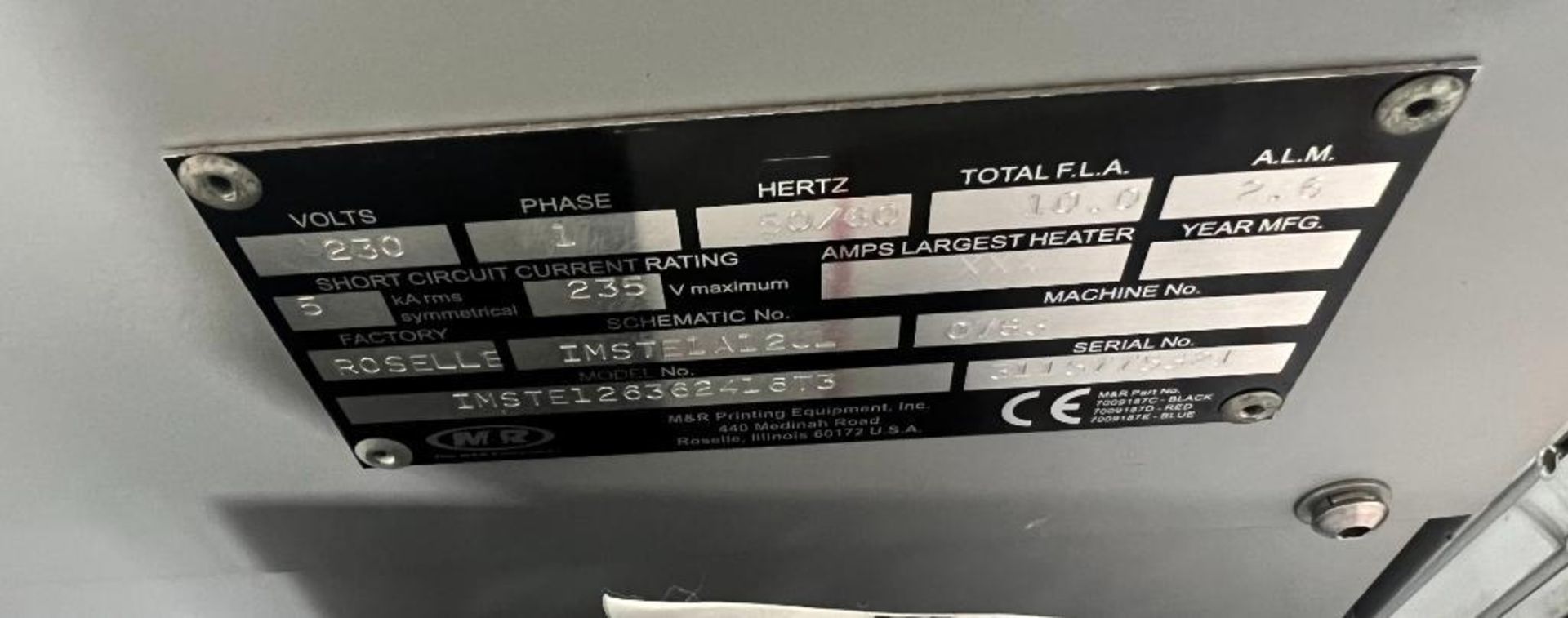 M & R I-Image Ste Computer To Screen Image & Exposure System, Model IMSTE126362416T3, S/N 311577532I - Image 4 of 5