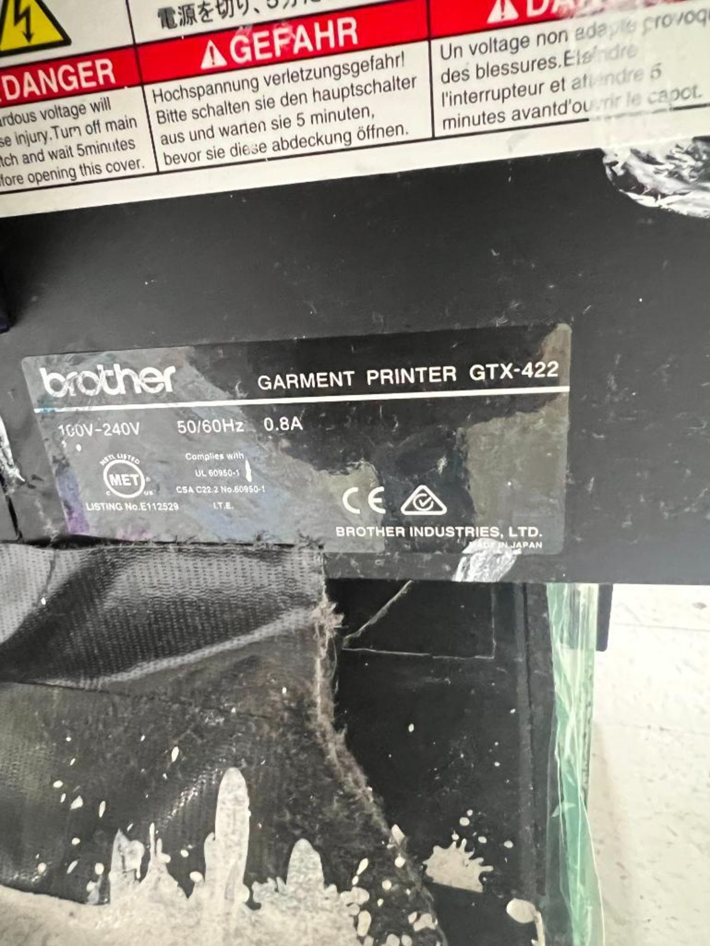 Brother DTG Printer, Model GTX-422 (Needs Repaired) - Image 3 of 3